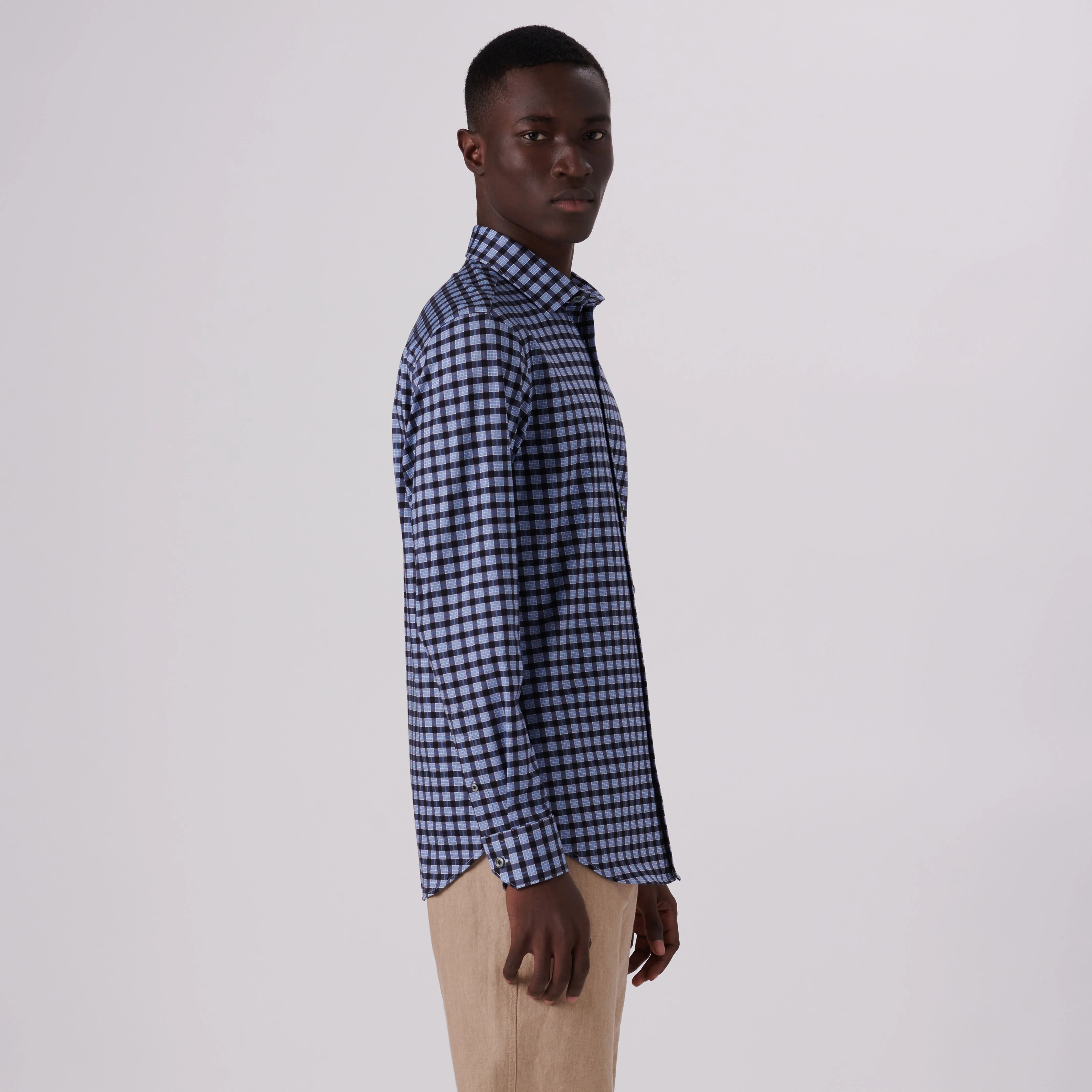 James Plaid Check Print OoohCotton Shirt sold by Bugatchi product image thumbnail 3