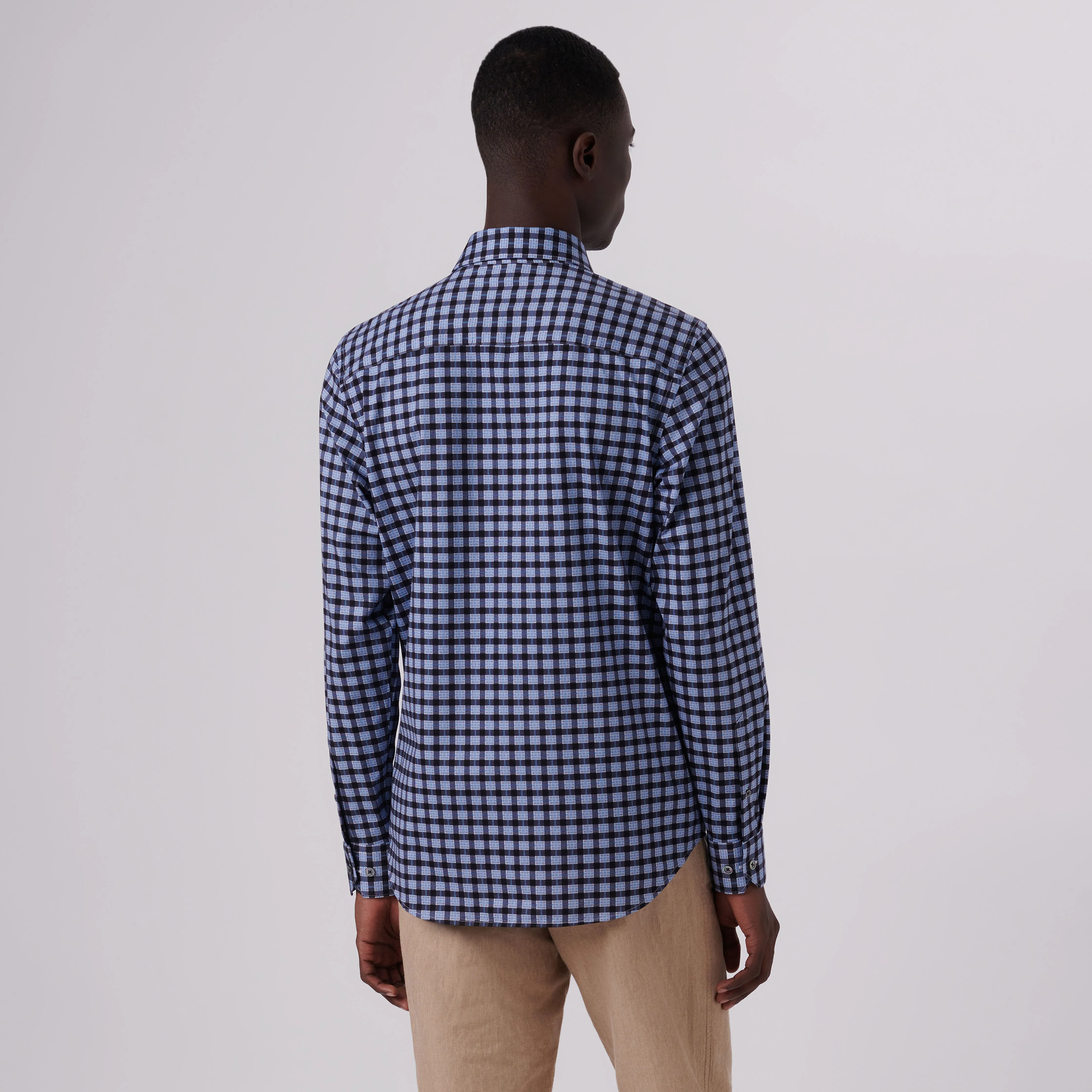 James Plaid Check Print OoohCotton Shirt sold by Bugatchi product image thumbnail 4