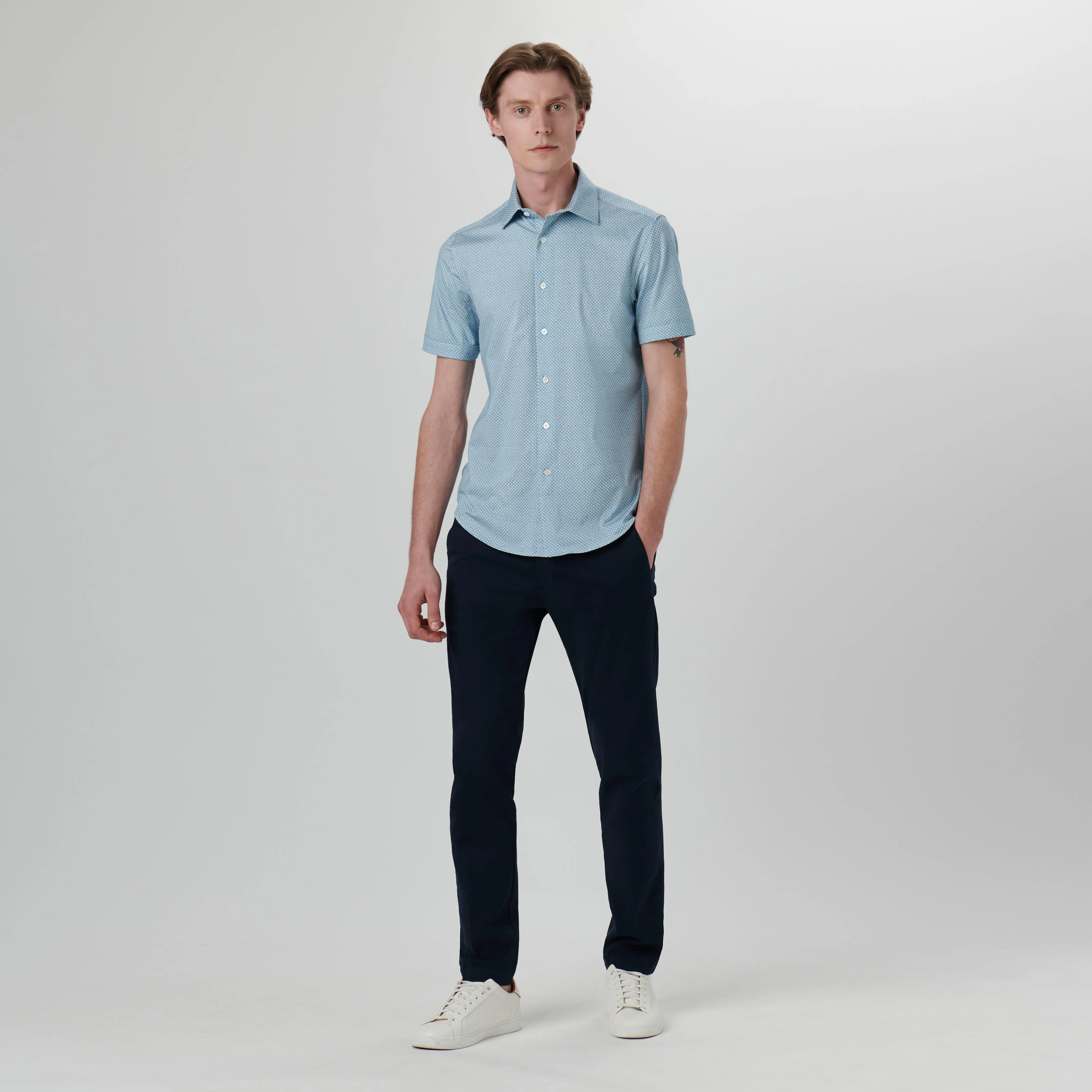 Miles Abstract Print OoohCotton Short Sleeve Shirt sold by Bugatchi product image thumbnail 5