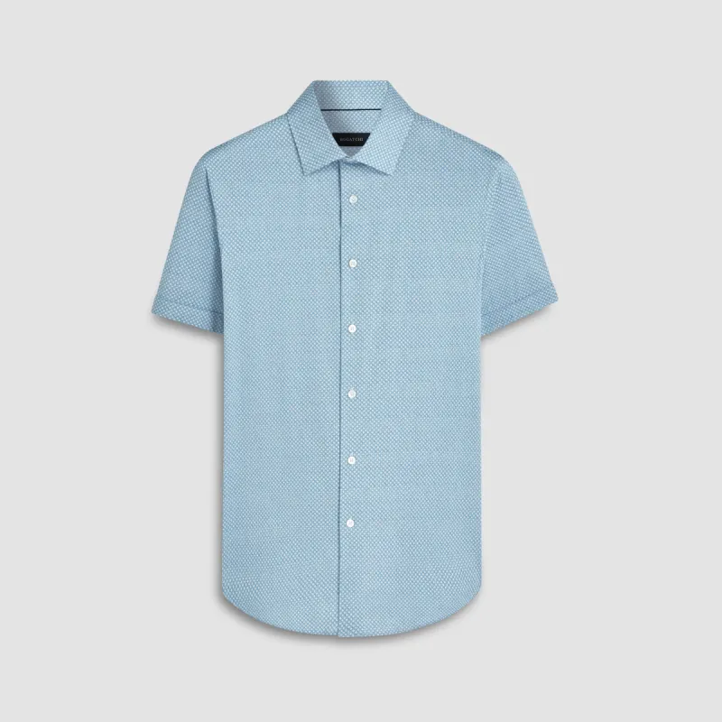 Miles Abstract Print OoohCotton Short Sleeve Shirt sold by Bugatchi