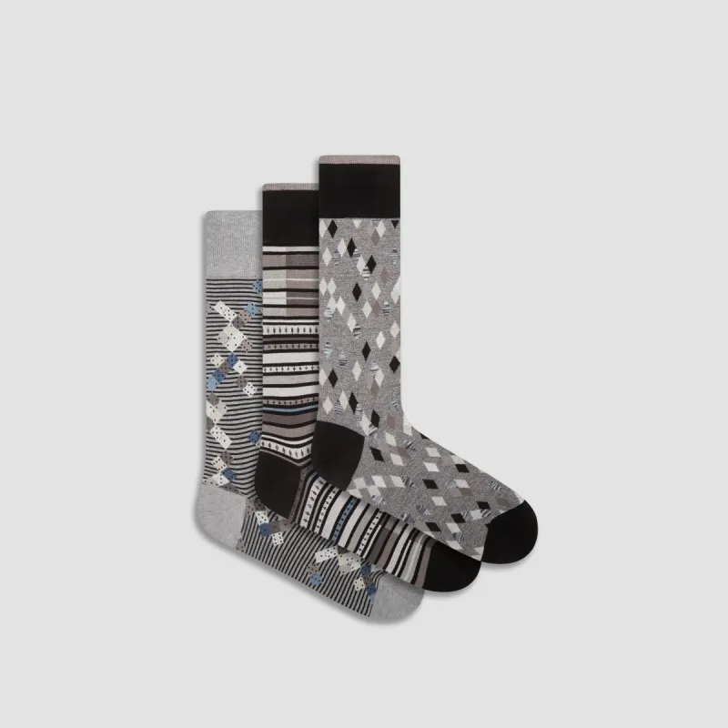 Three-Pair Assorted Sock Box sold by Bugatchi