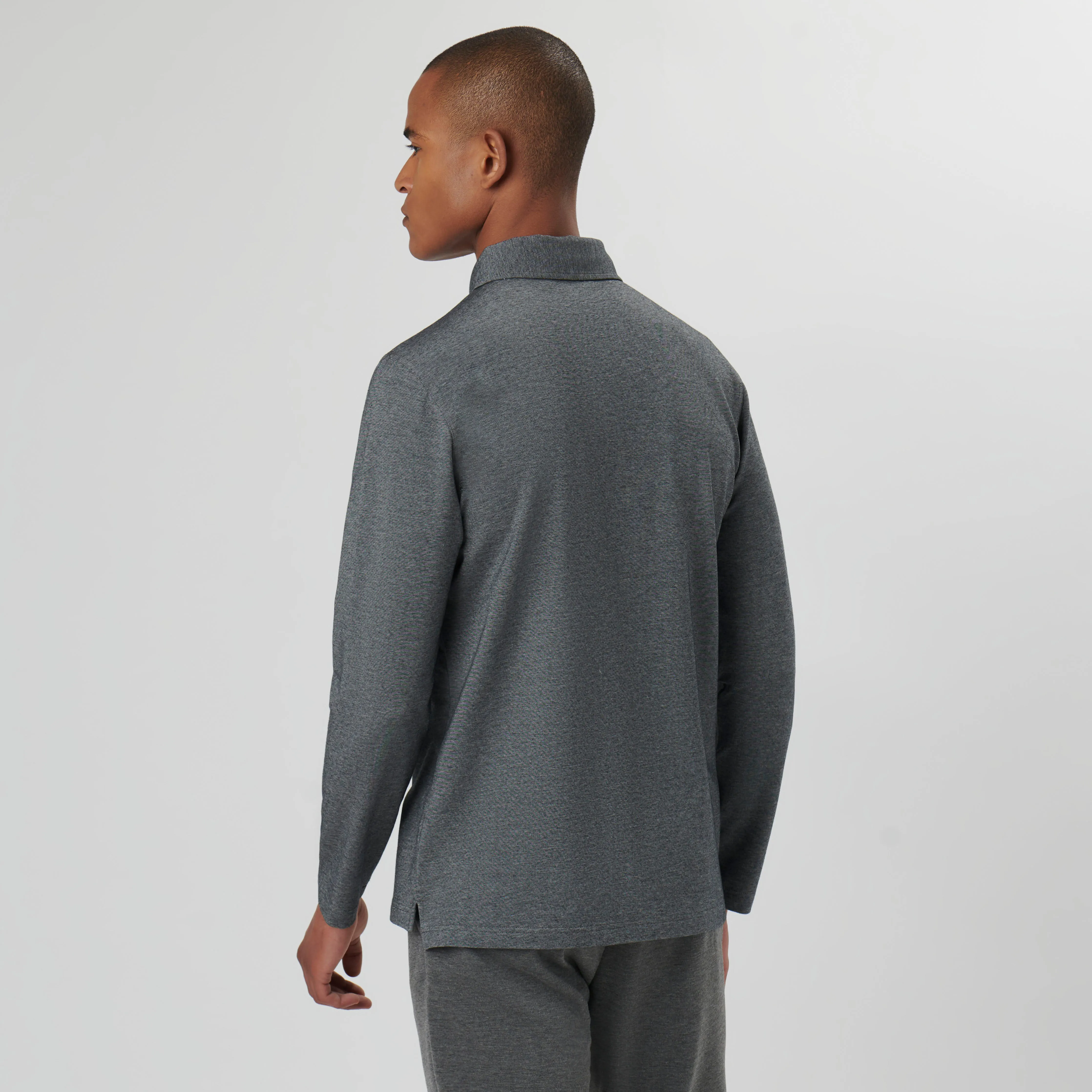 Long-sleeved Polo Shirt sold by Bugatchi product image thumbnail 4