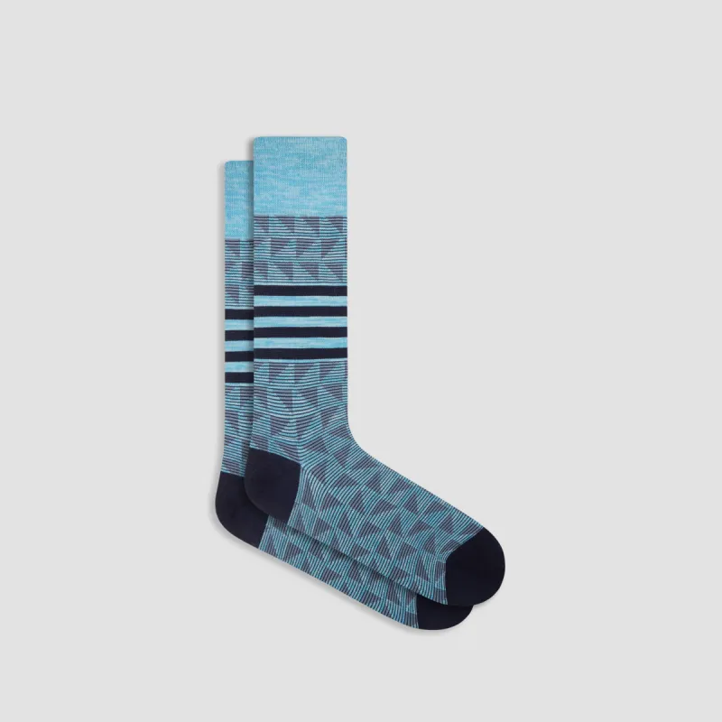 Geometric Mid-Calf Socks sold by Bugatchi