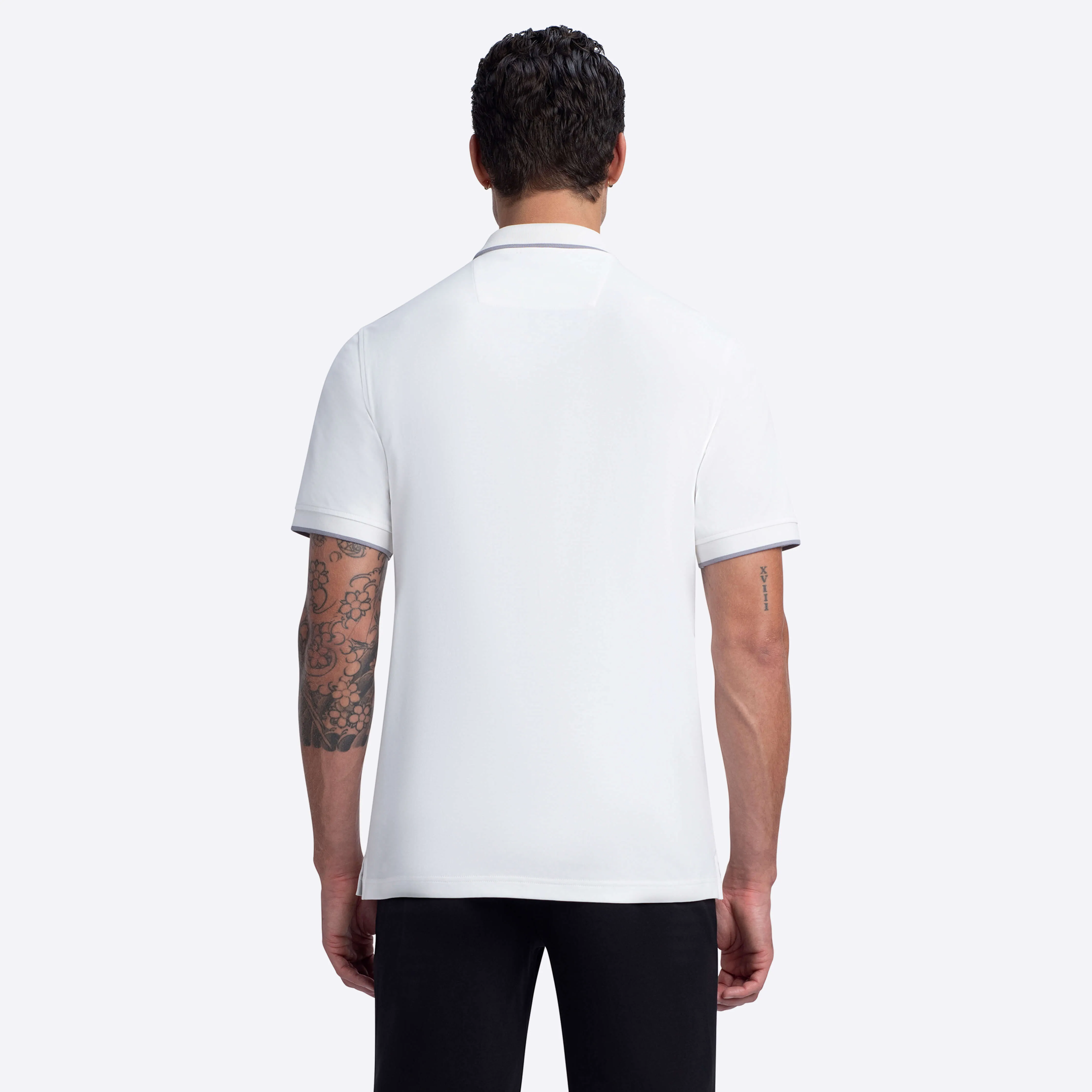 Short Sleeve Quarter Zip Polo sold by Bugatchi product image thumbnail 4