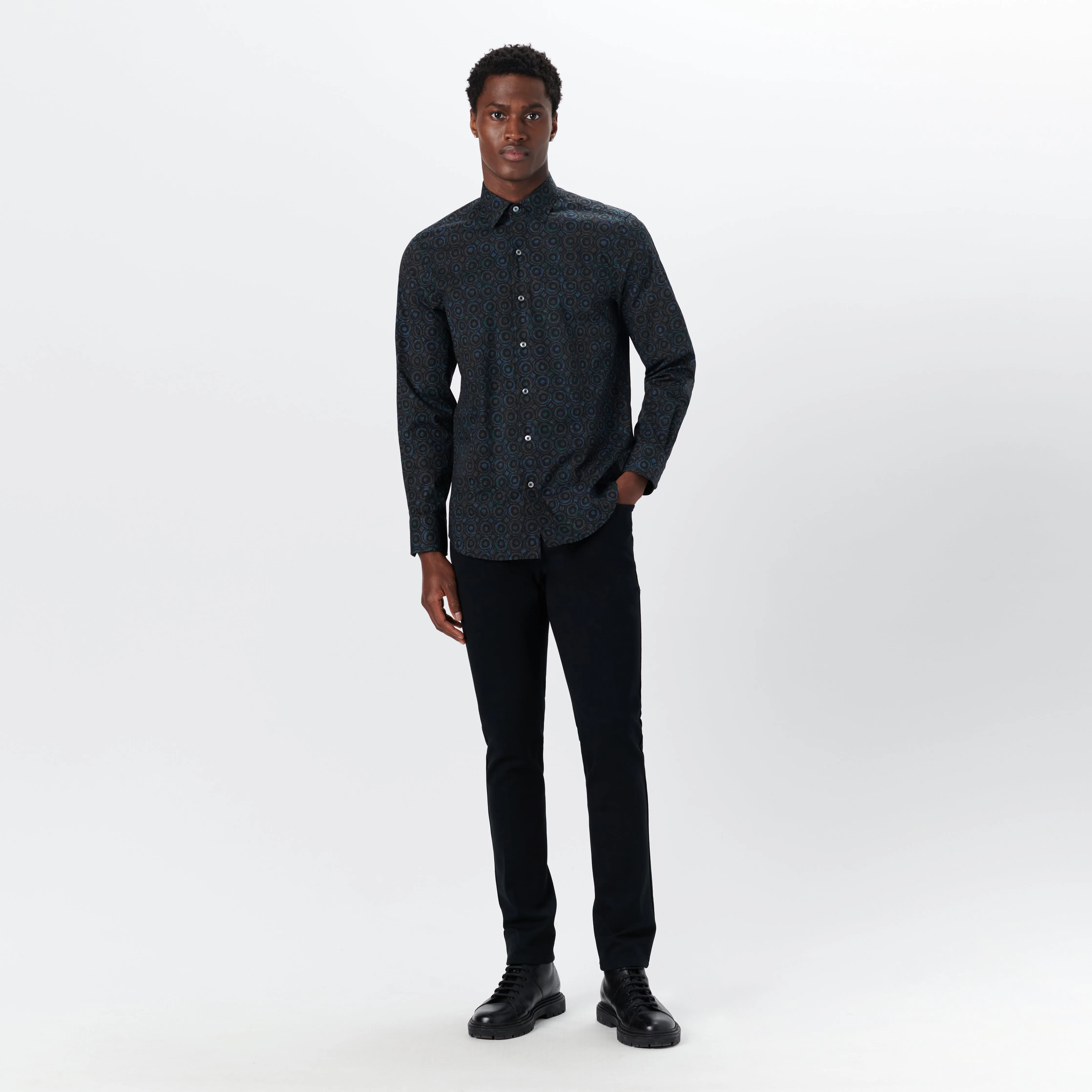 JULIAN Abstract Print Shirt sold by Bugatchi product image thumbnail 5