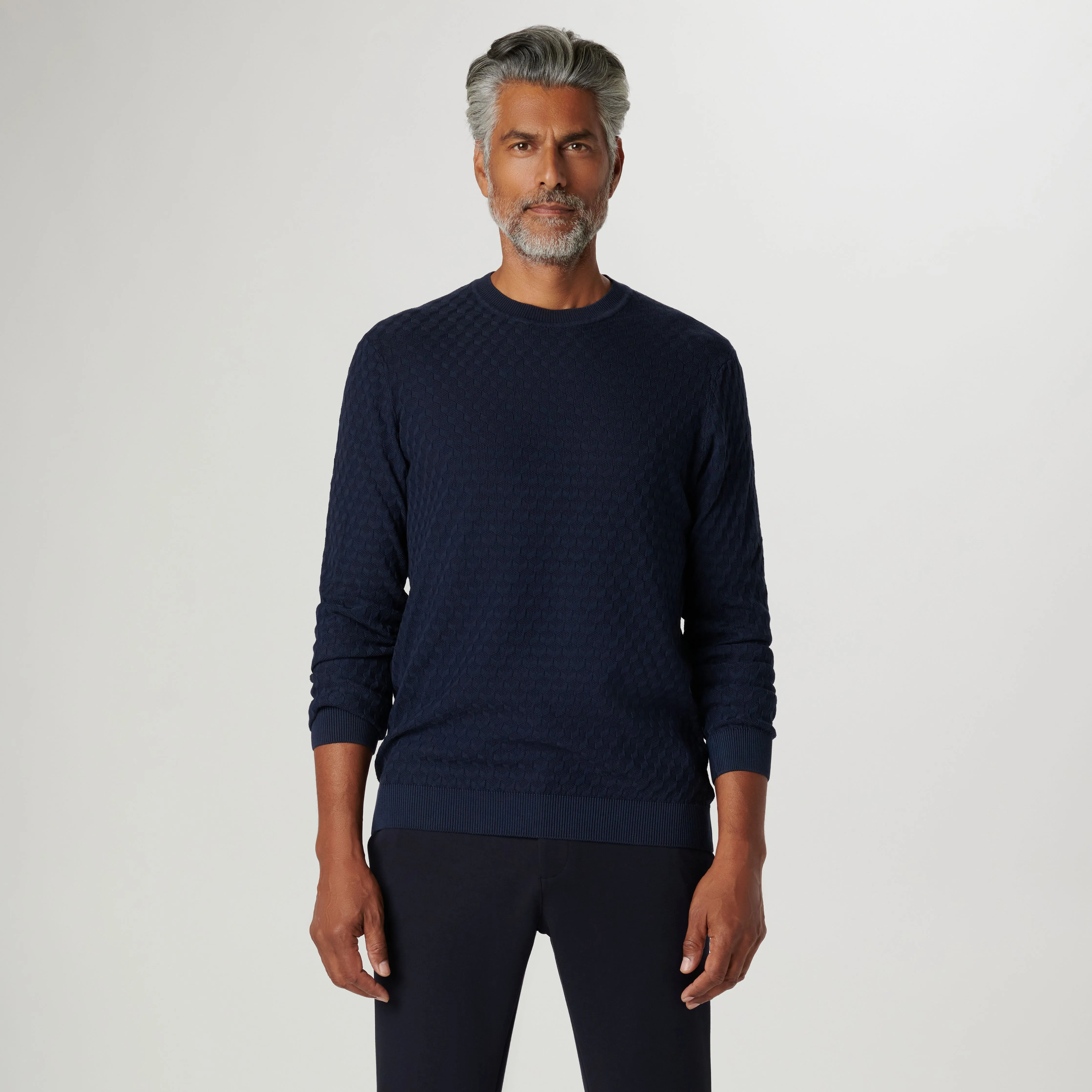 Mixed Stitch Crew Neck Sweater sold by Bugatchi product image thumbnail 2