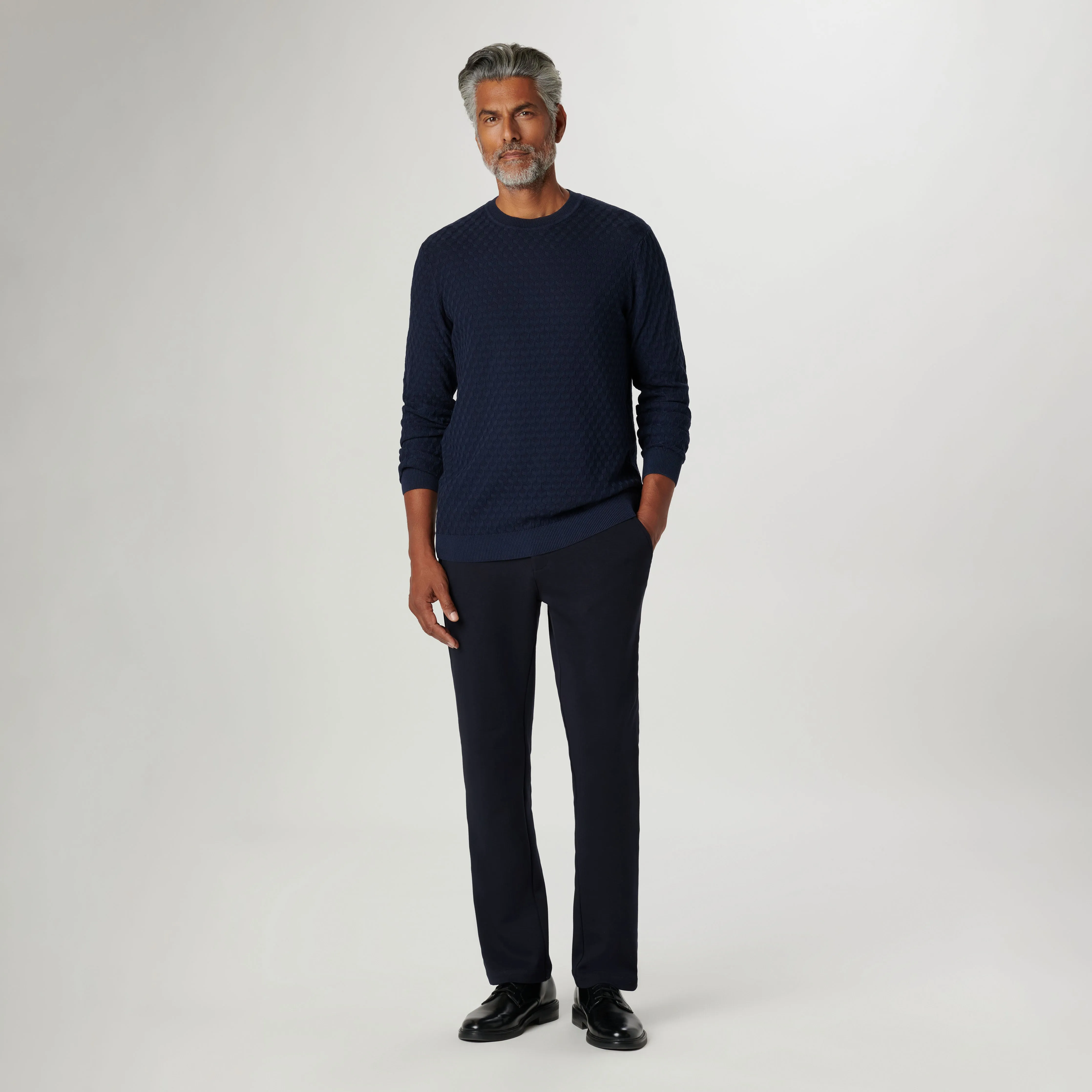 Mixed Stitch Crew Neck Sweater sold by Bugatchi product image thumbnail 5