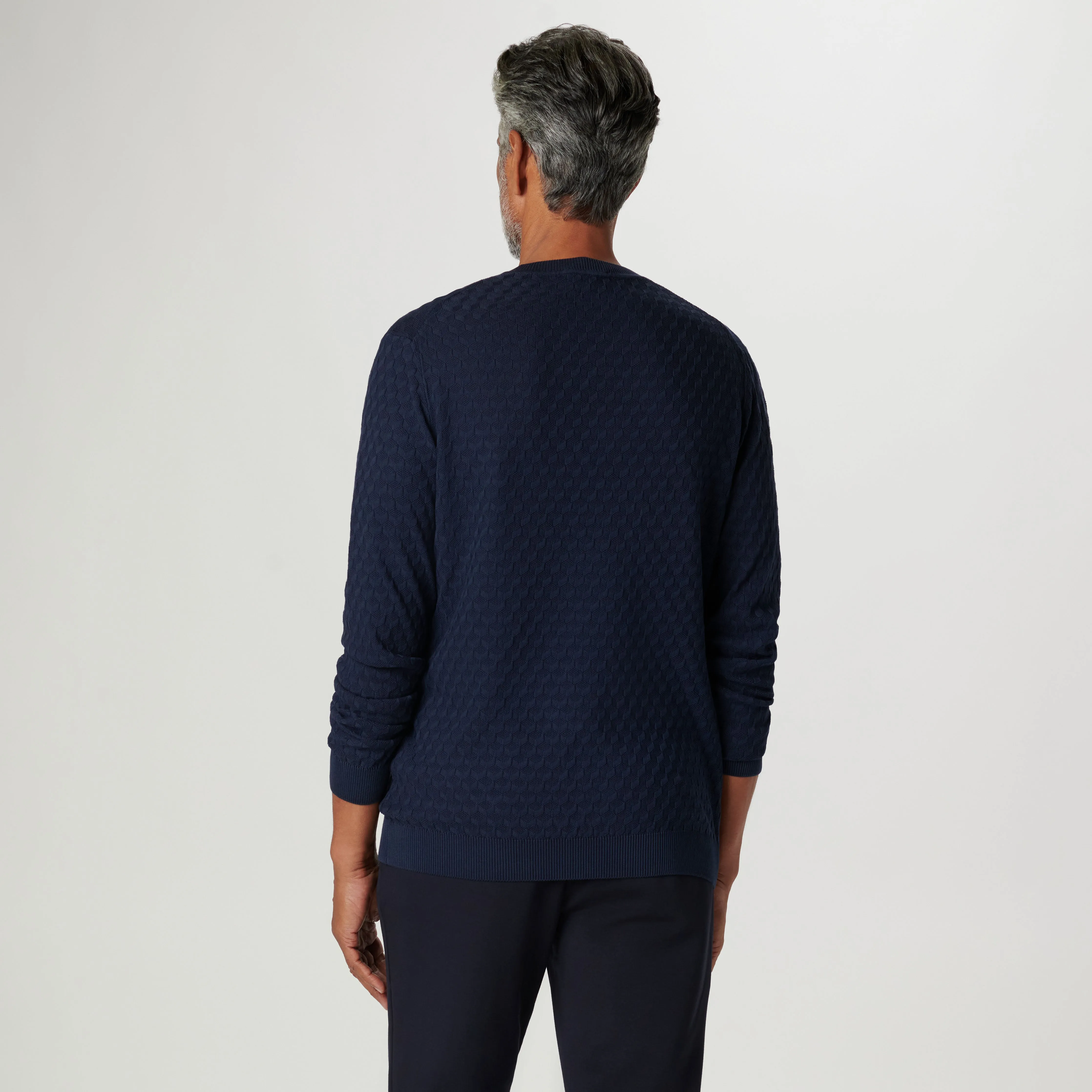 Mixed Stitch Crew Neck Sweater sold by Bugatchi product image thumbnail 4