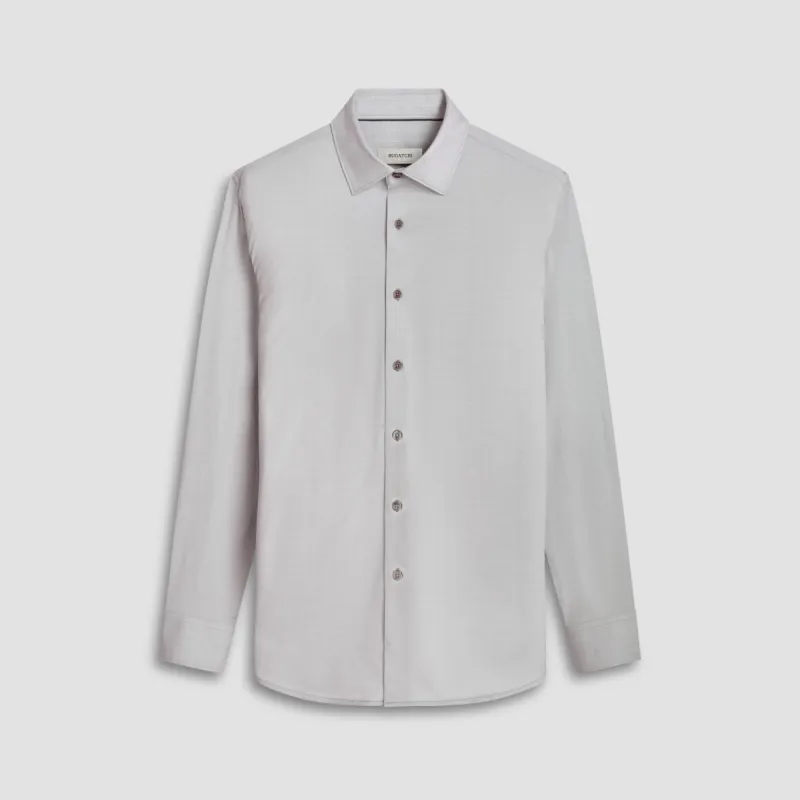 Jimmy Double Sided Herringbone/Check OoohCotton Shirt sold by Bugatchi