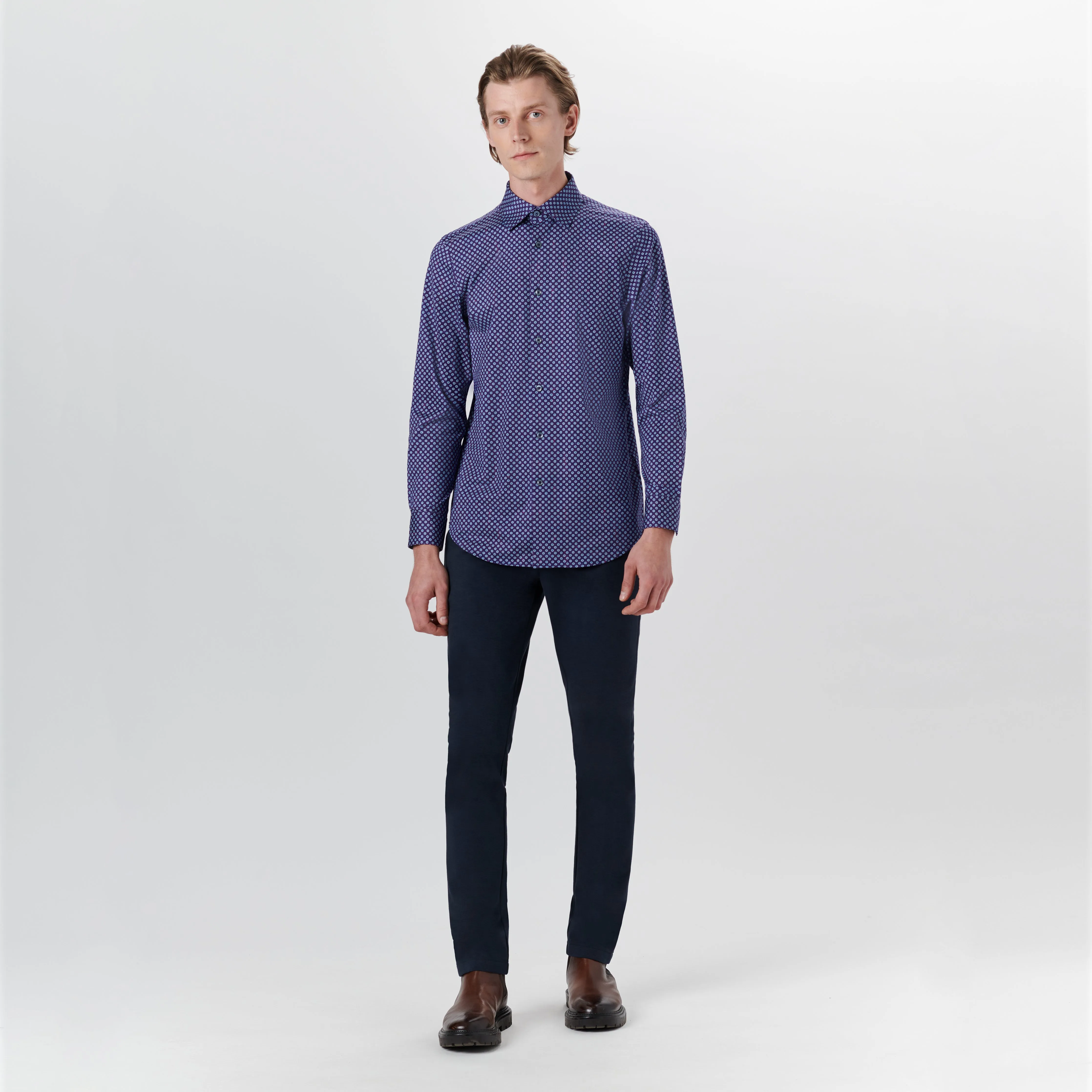 JAMES Medallion Print OoohCotton Shirt sold by Bugatchi product image thumbnail 5