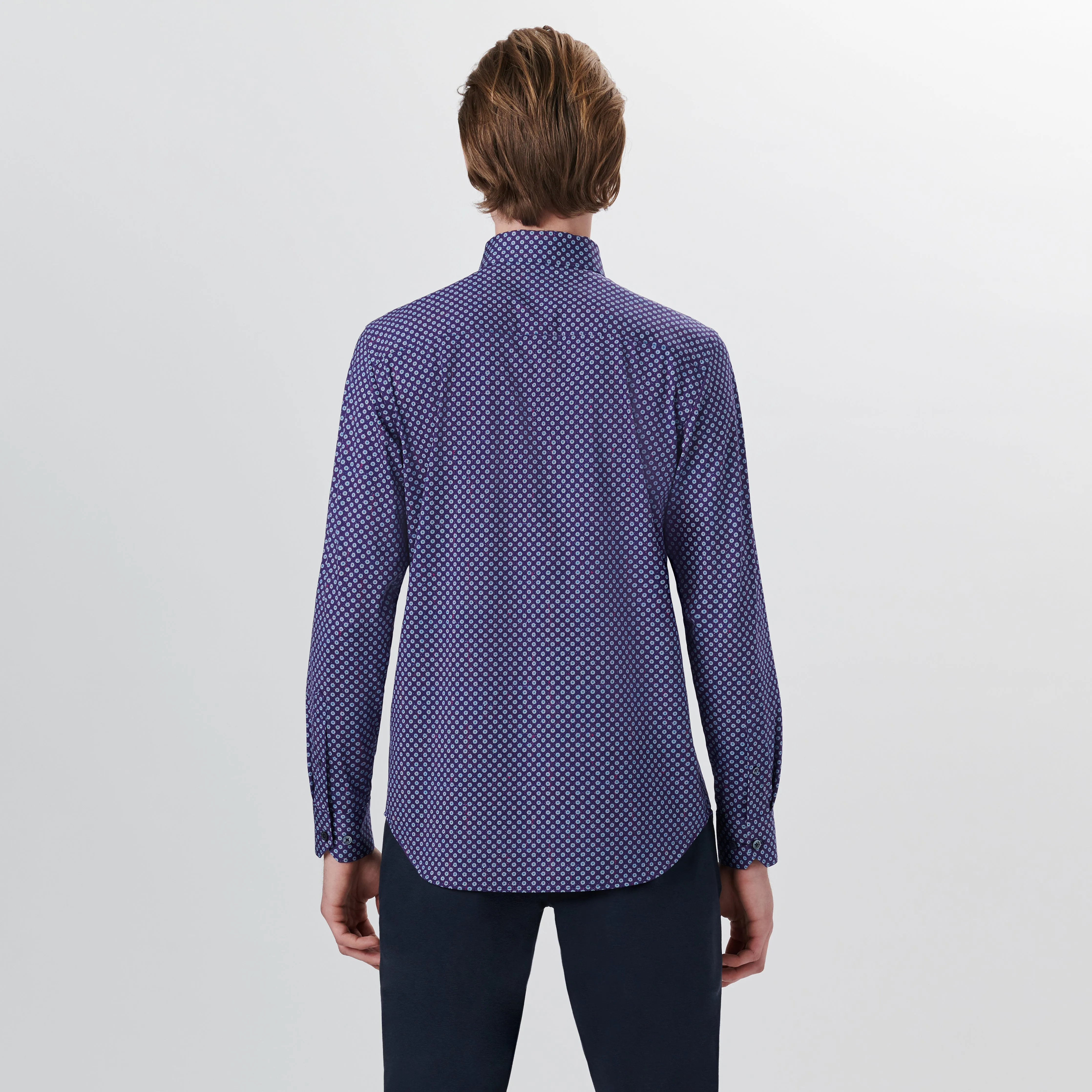 JAMES Medallion Print OoohCotton Shirt sold by Bugatchi product image thumbnail 4