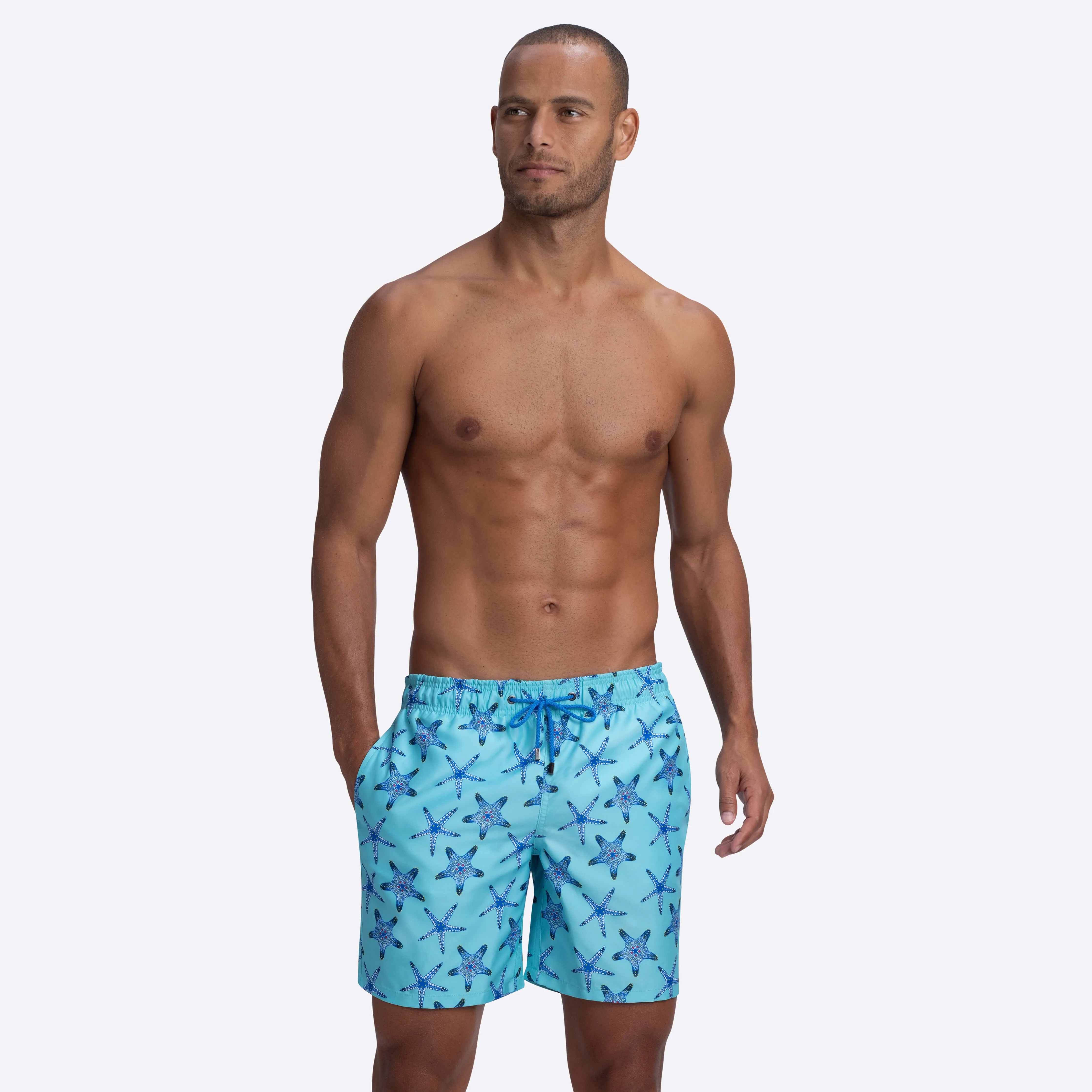 DELANO Starfish Print Swim Trunks sold by Bugatchi product image thumbnail 2