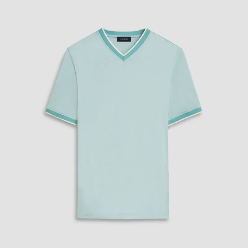 Performance High V-Neck T-Shirt sold by Bugatchi