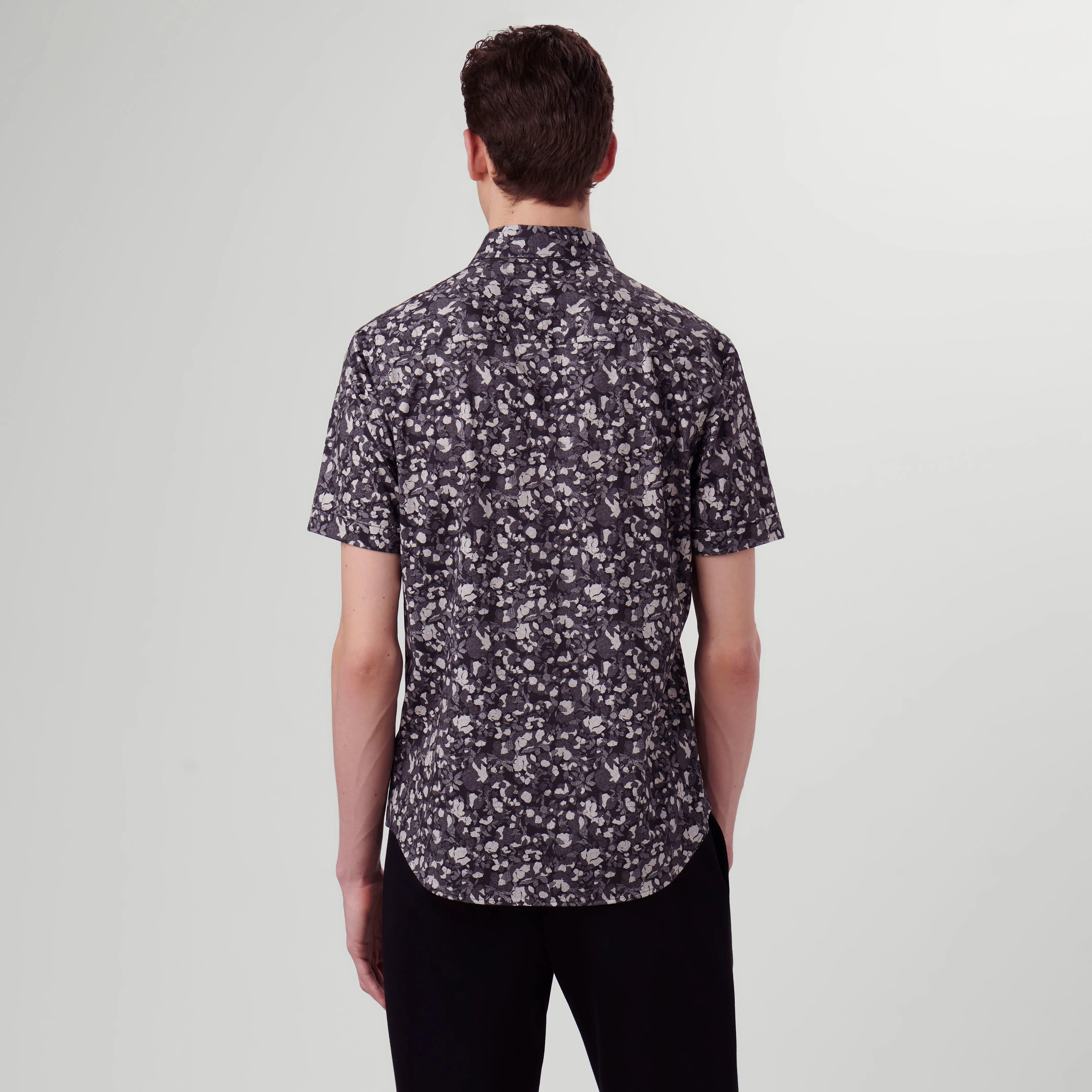Miles Abstract OoohCotton Short Sleeve Shirt sold by Bugatchi product image thumbnail 4