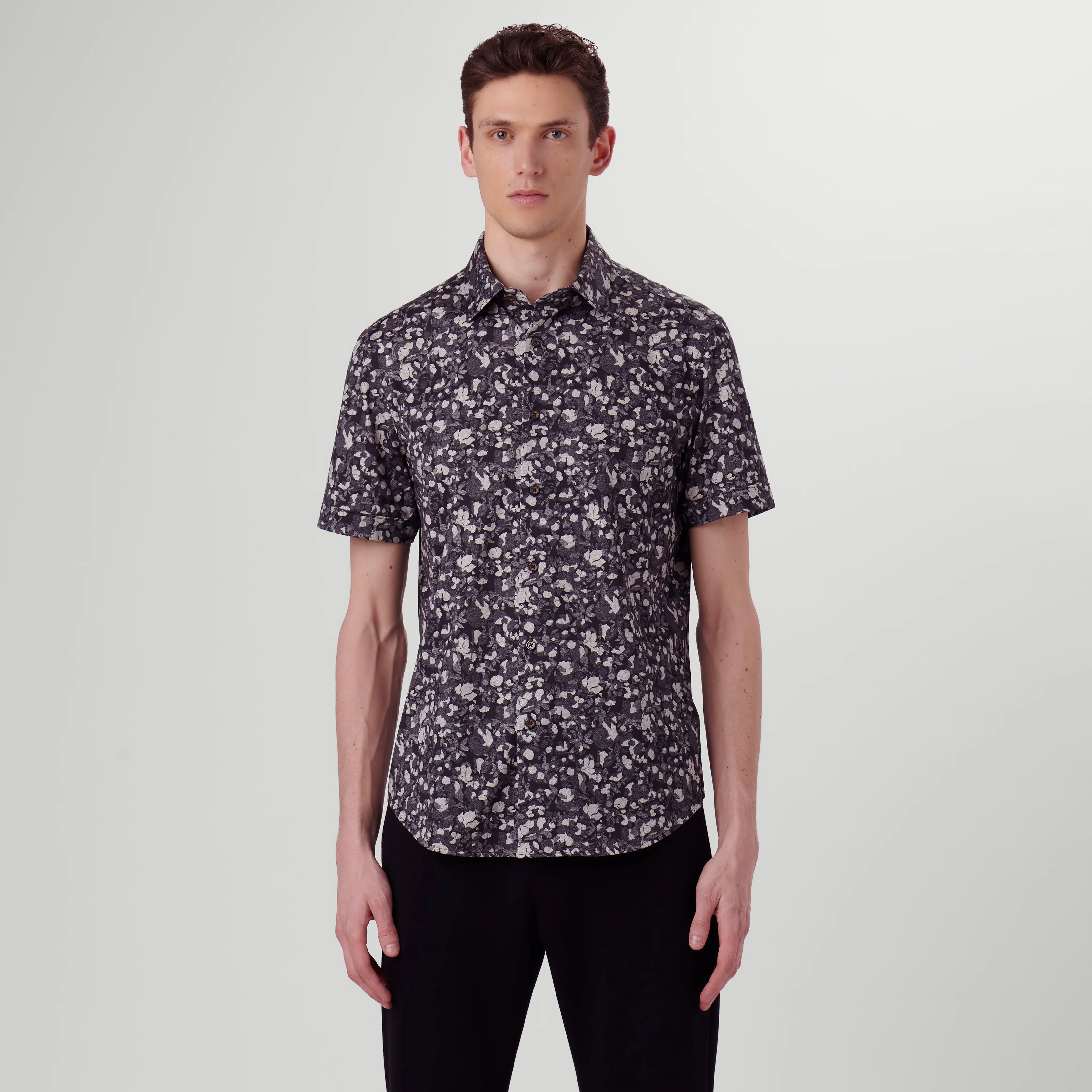 Miles Abstract OoohCotton Short Sleeve Shirt sold by Bugatchi product image thumbnail 2