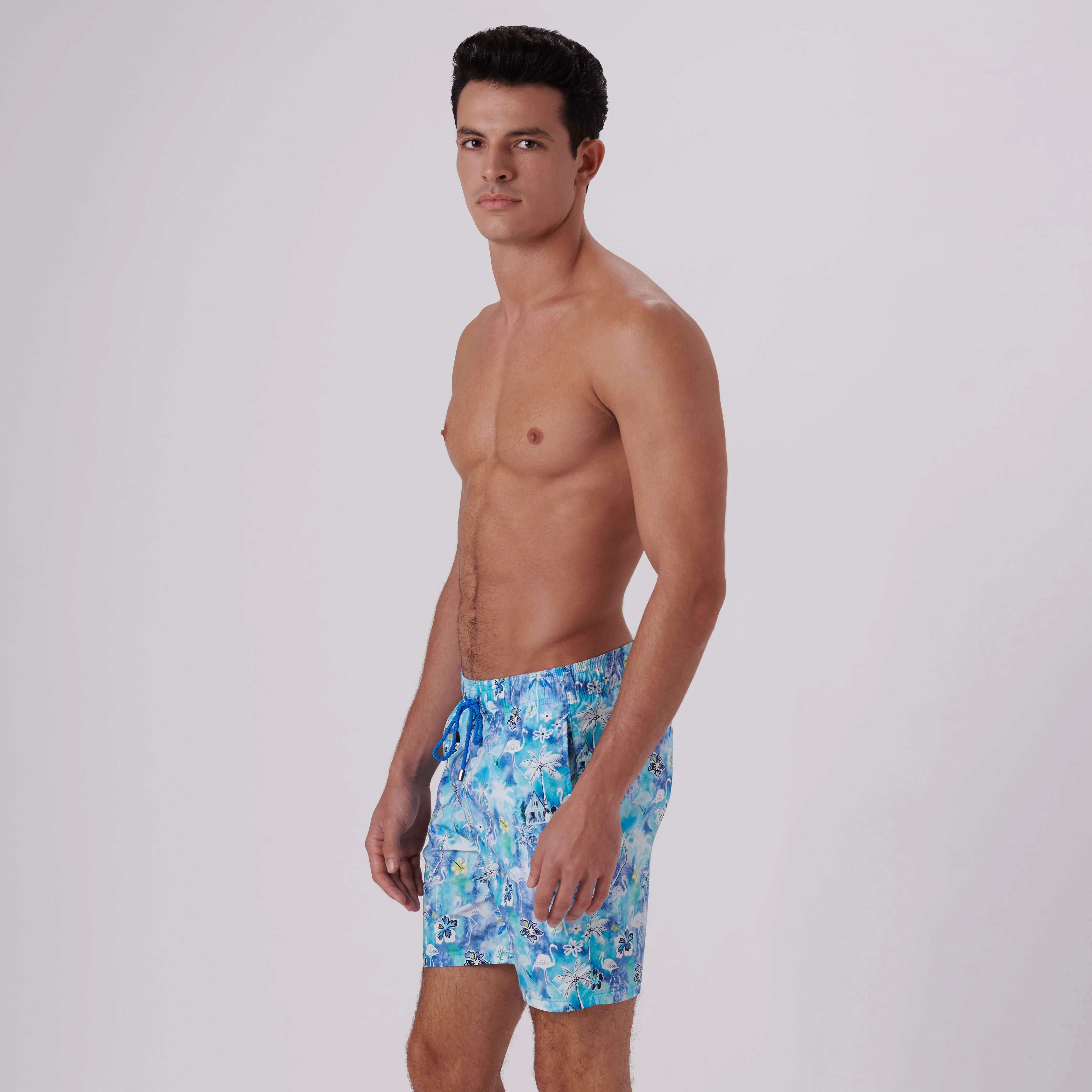 Cosmo Flamingo Floral Swim Trunks sold by Bugatchi product image thumbnail 4