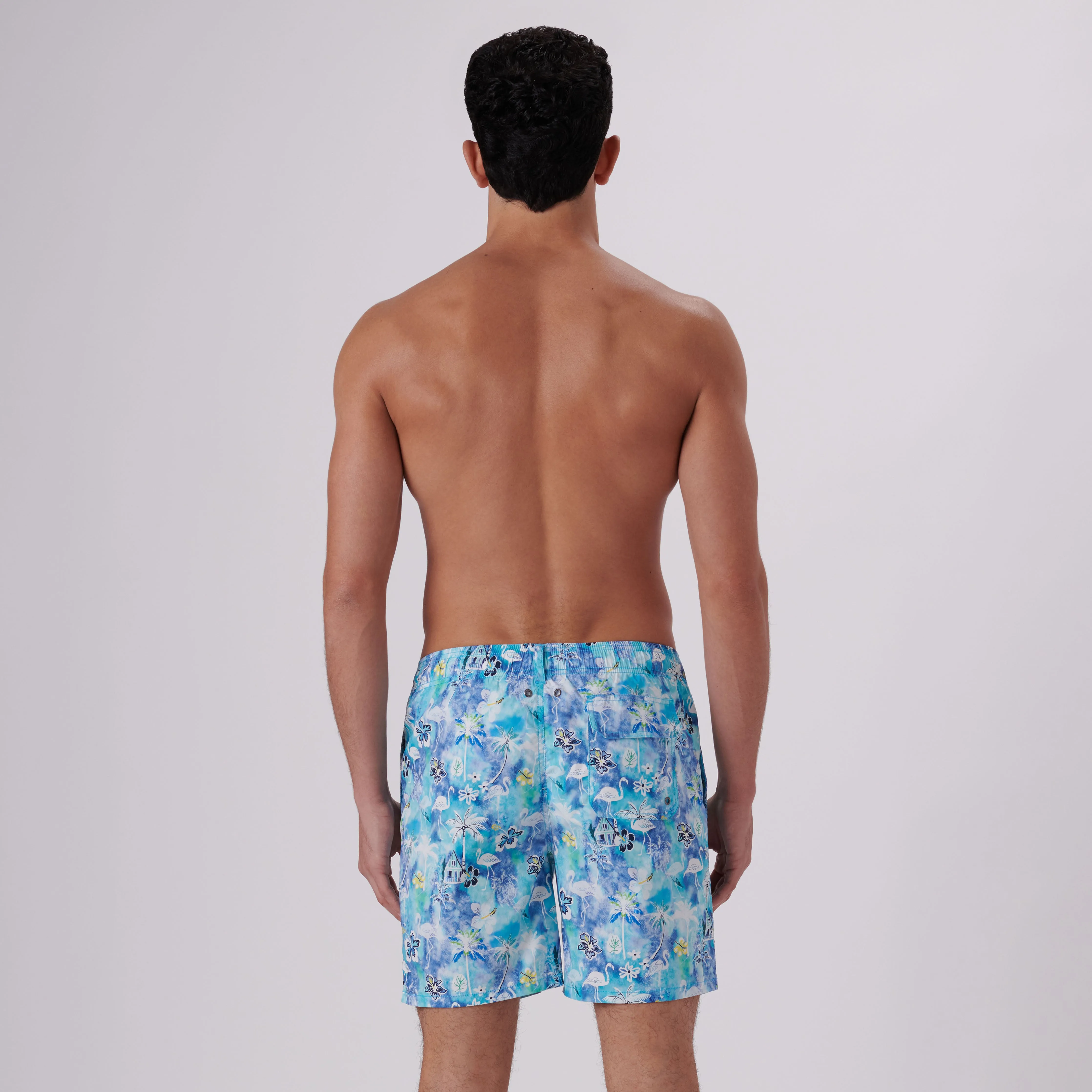 Cosmo Flamingo Floral Swim Trunks sold by Bugatchi product image thumbnail 5