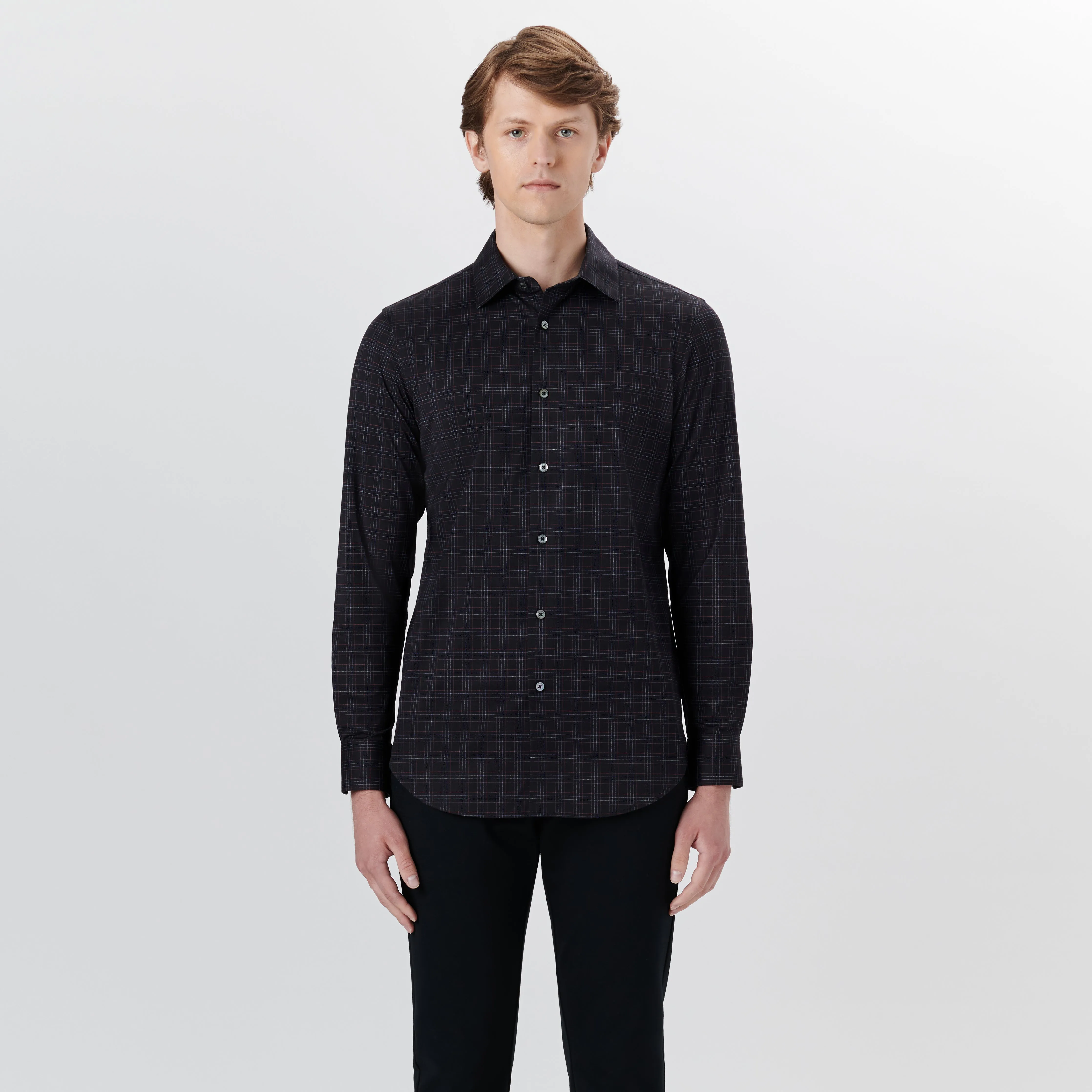 JAMES Plaid Check OoohCotton Shirt sold by Bugatchi product image thumbnail 2