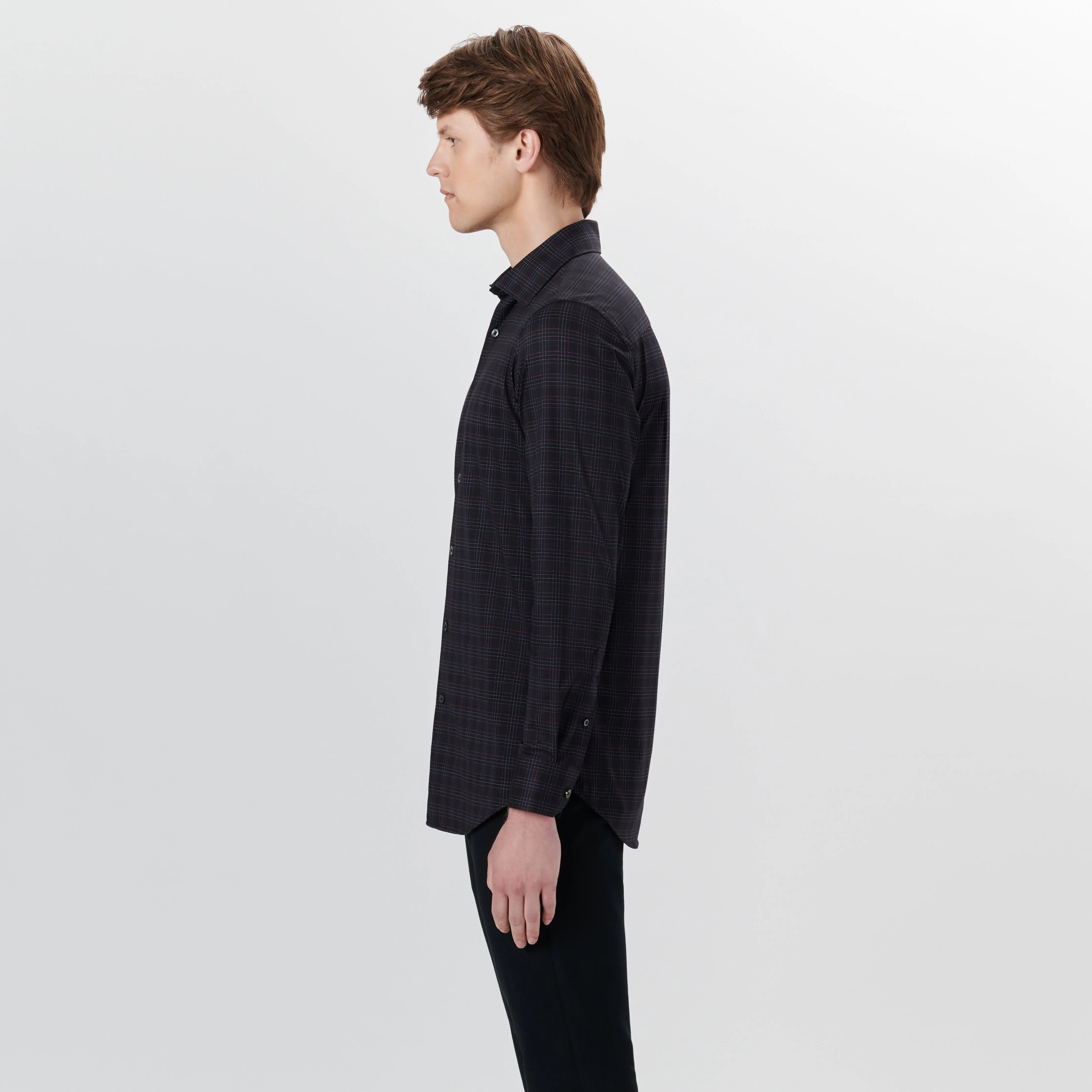 JAMES Plaid Check OoohCotton Shirt sold by Bugatchi product image thumbnail 3