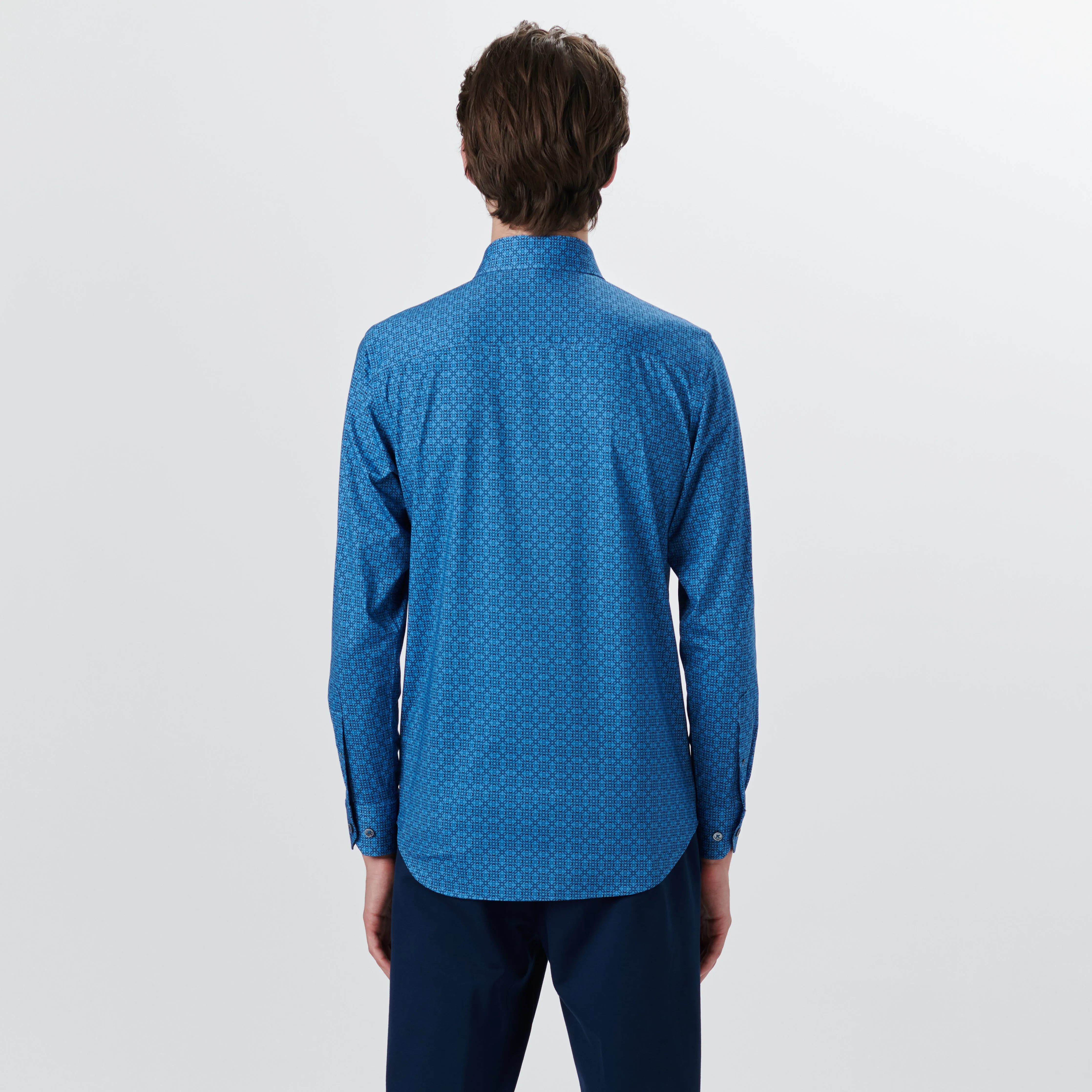JAMES Diamond Print OoohCotton Shirt sold by Bugatchi product image thumbnail 4
