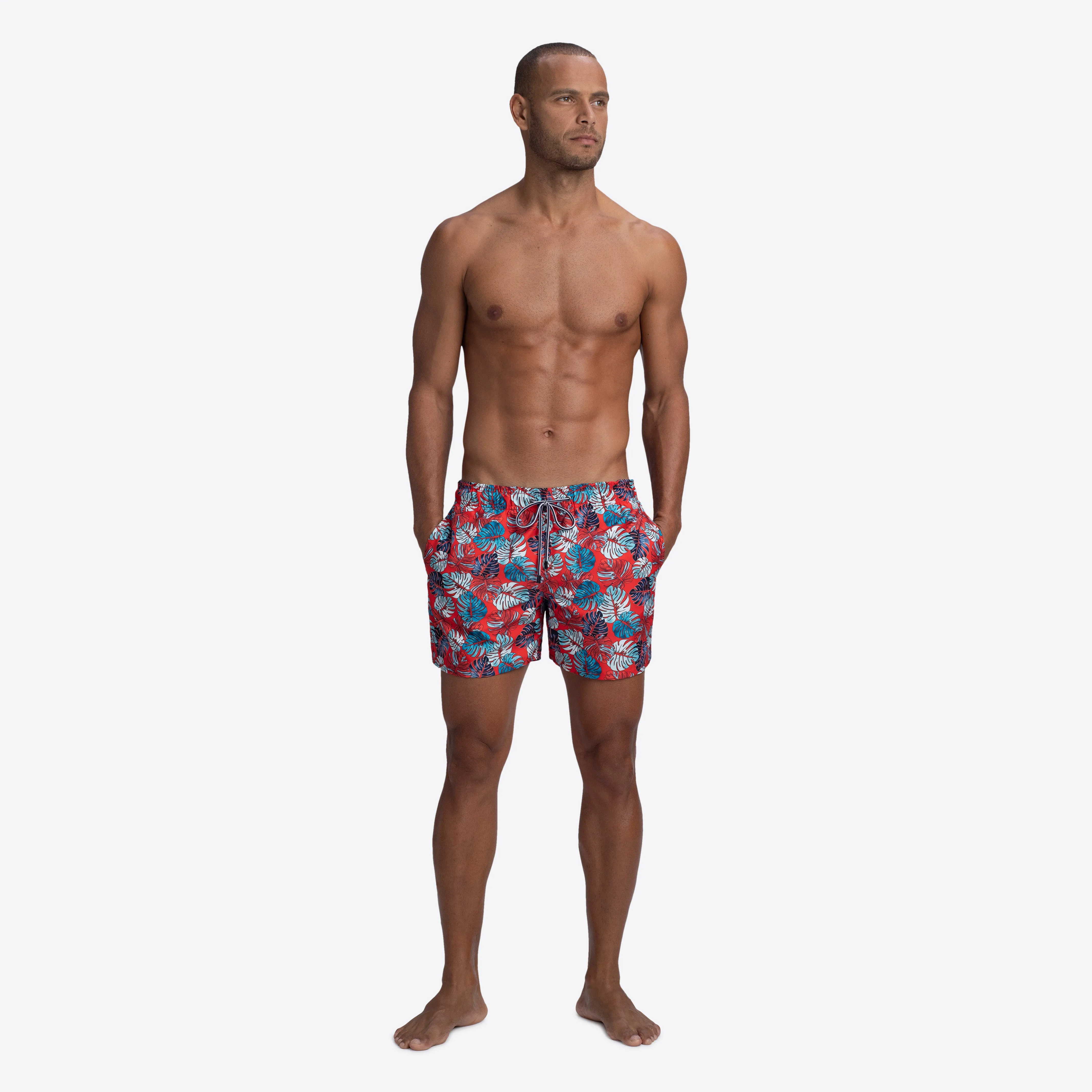 LENOX Leaf Print Swim Trunks sold by Bugatchi product image thumbnail 5