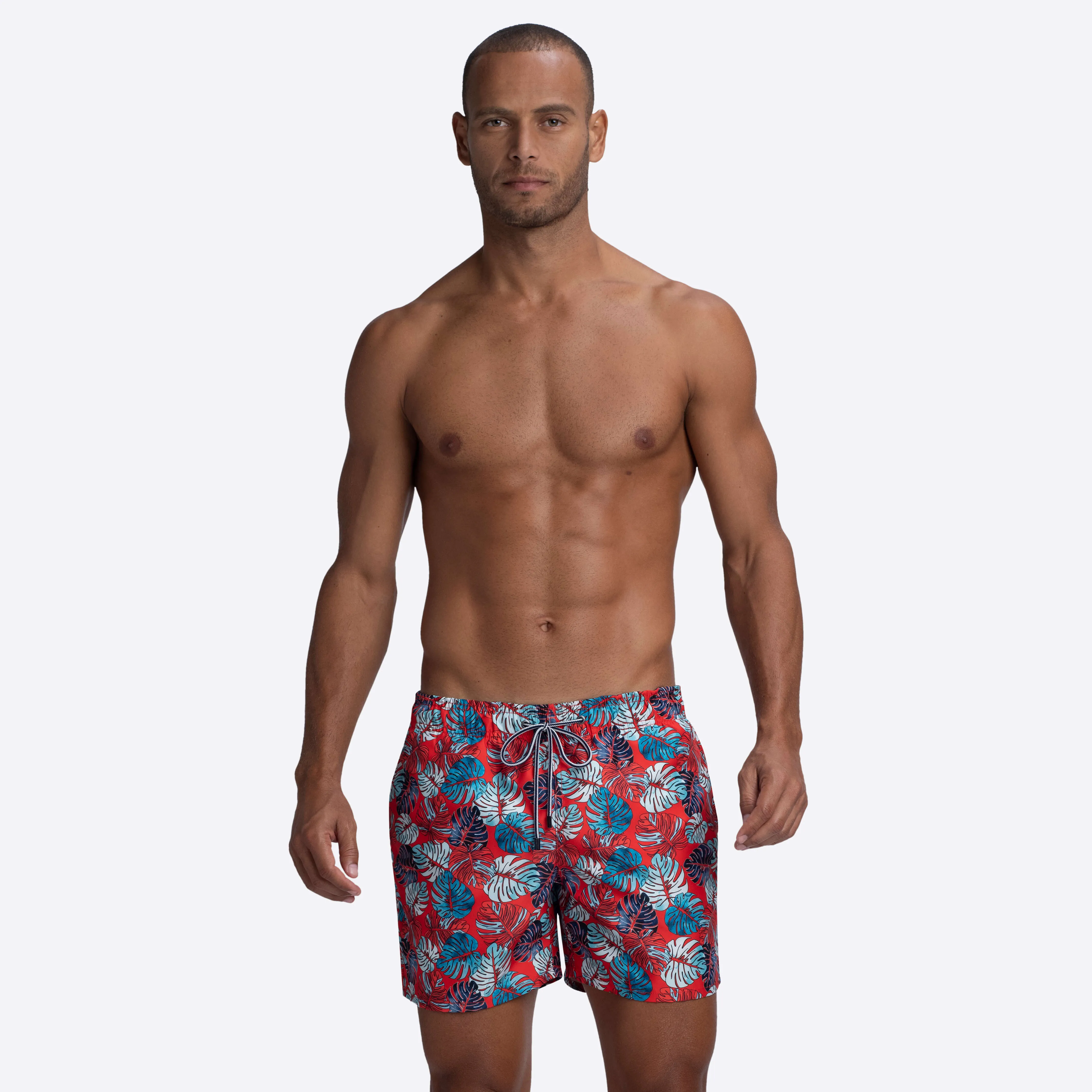 LENOX Leaf Print Swim Trunks sold by Bugatchi product image thumbnail 2