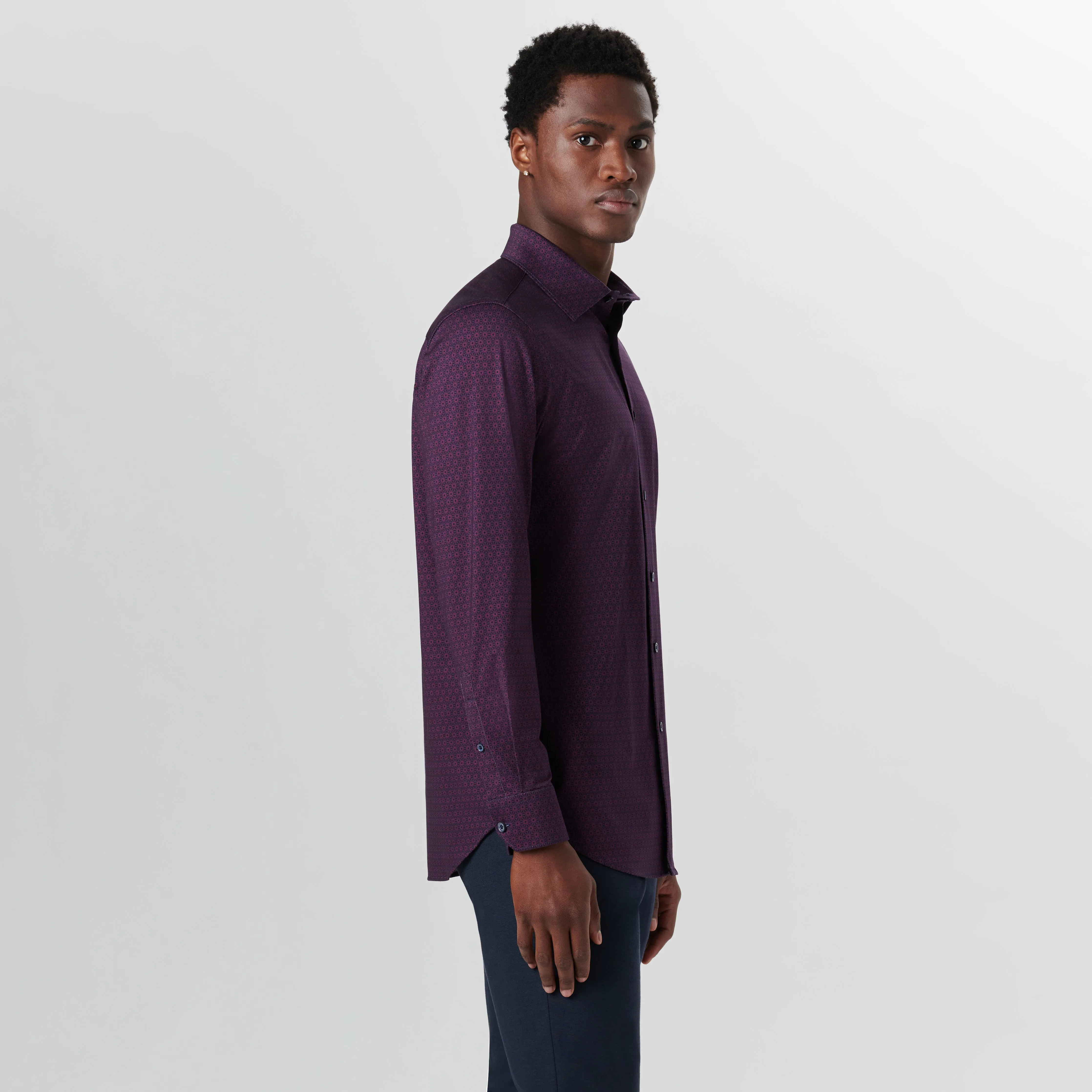 JAMES Medallion Print OoohCotton Shirt sold by Bugatchi product image thumbnail 3