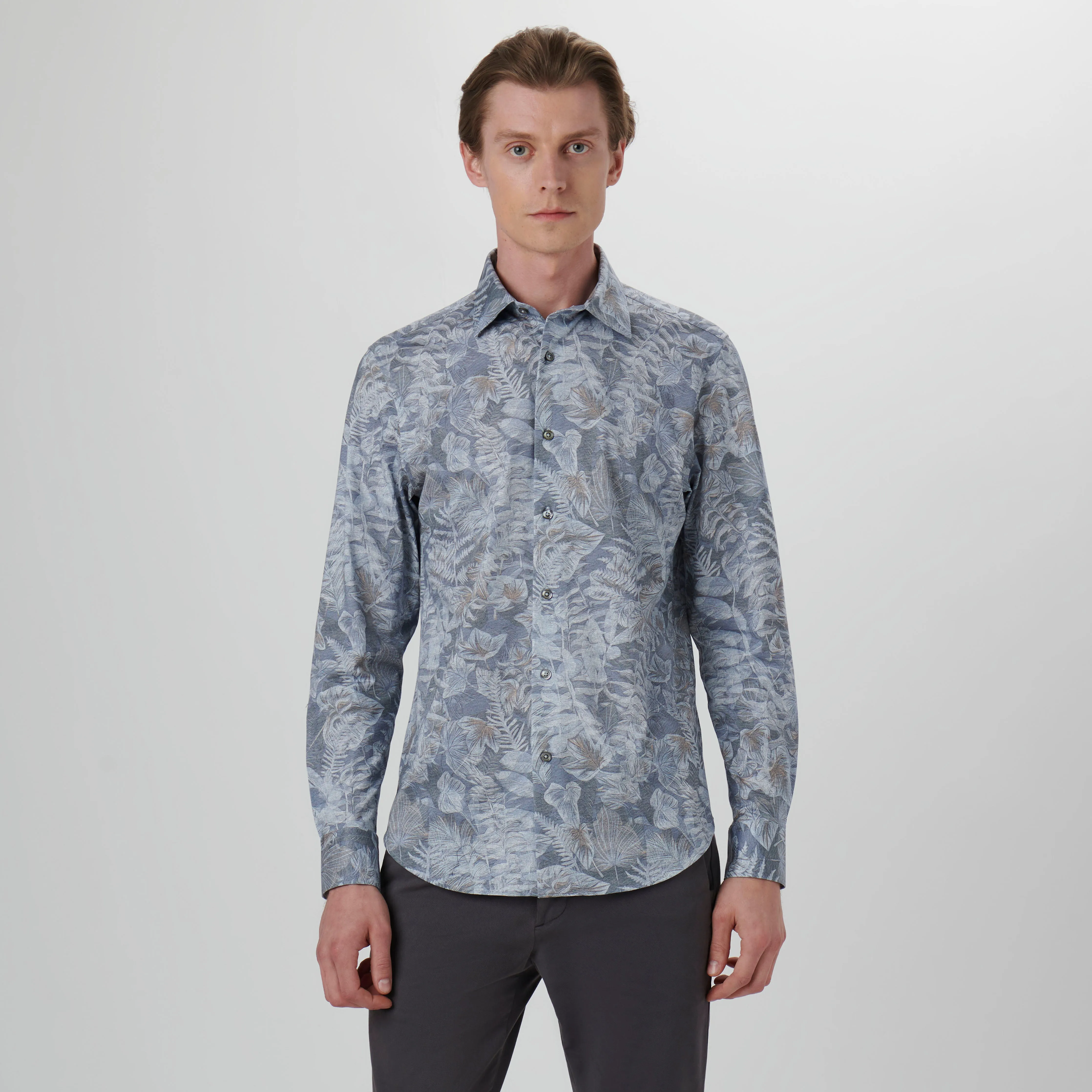 James Leaf Print OoohCotton Shirt sold by Bugatchi product image thumbnail 2