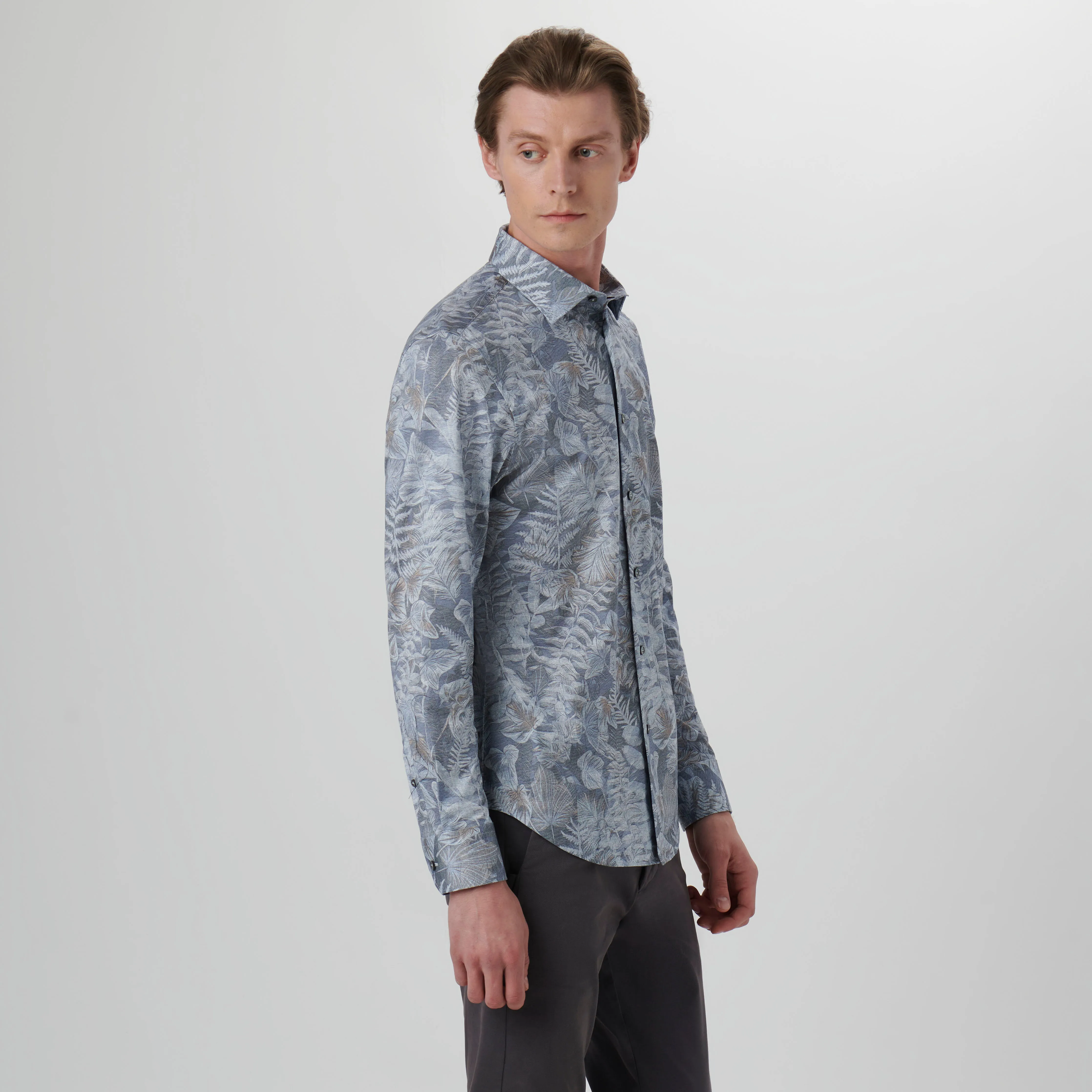 James Leaf Print OoohCotton Shirt sold by Bugatchi product image thumbnail 3