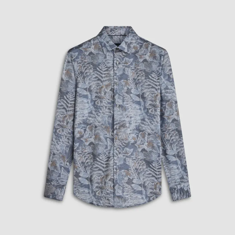James Leaf Print OoohCotton Shirt sold by Bugatchi