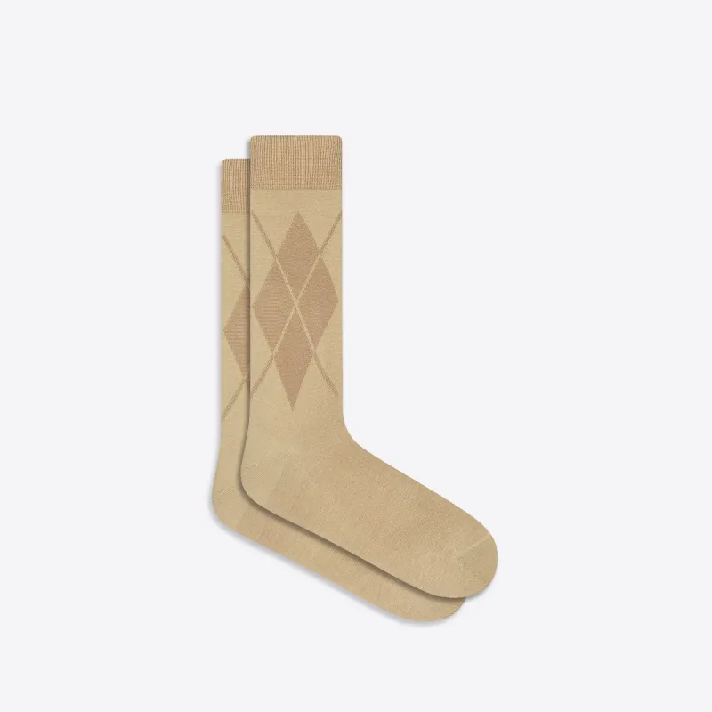 Tonal Argyle Mid-Calf Socks sold by Bugatchi