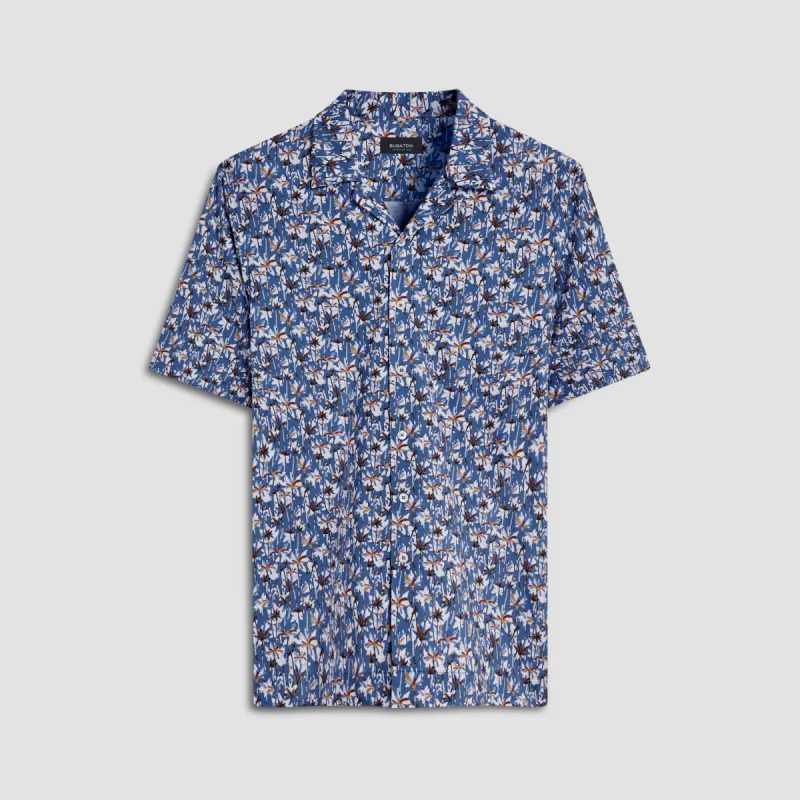 Cole Palm Trees Print OoohCotton Camp Shirt sold by Bugatchi