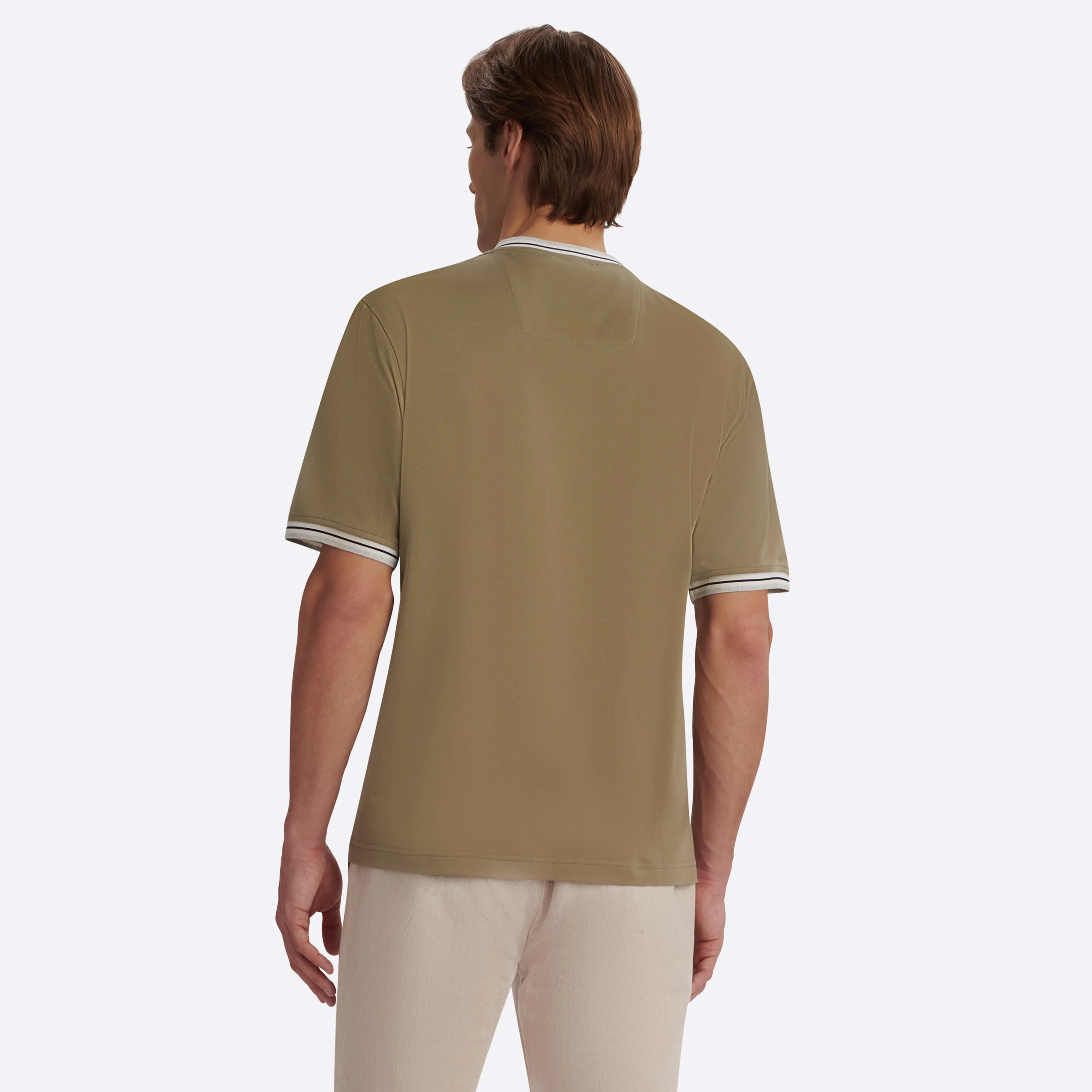 Short Sleeve V-Neck Shirt sold by Bugatchi product image thumbnail 4