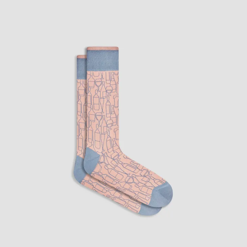 Abstract Mid-Calf Socks sold by Bugatchi