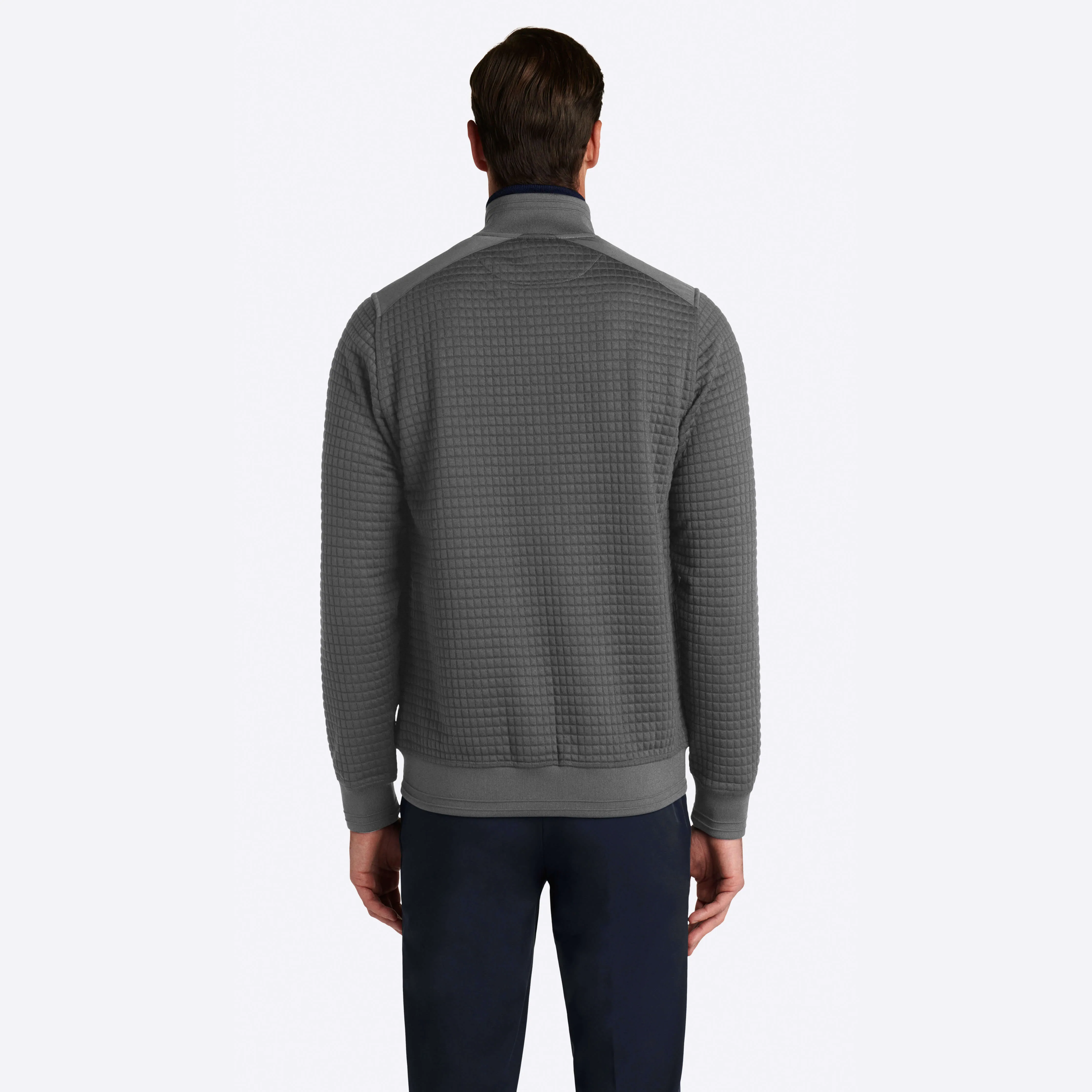Waffle Knit Mock Neck Jacket sold by Bugatchi product image thumbnail 5