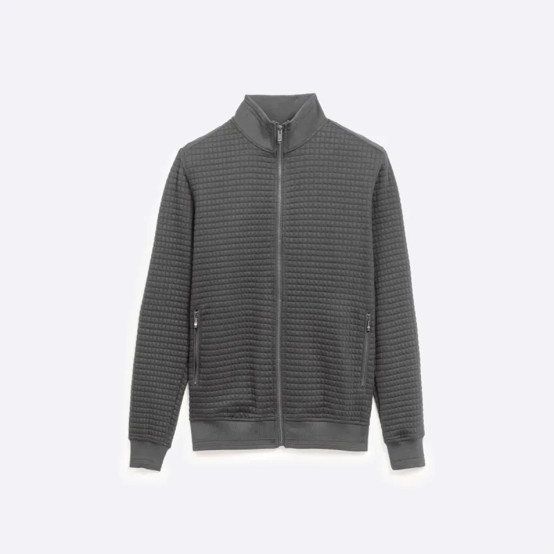 Waffle Knit Mock Neck Jacket sold by Bugatchi