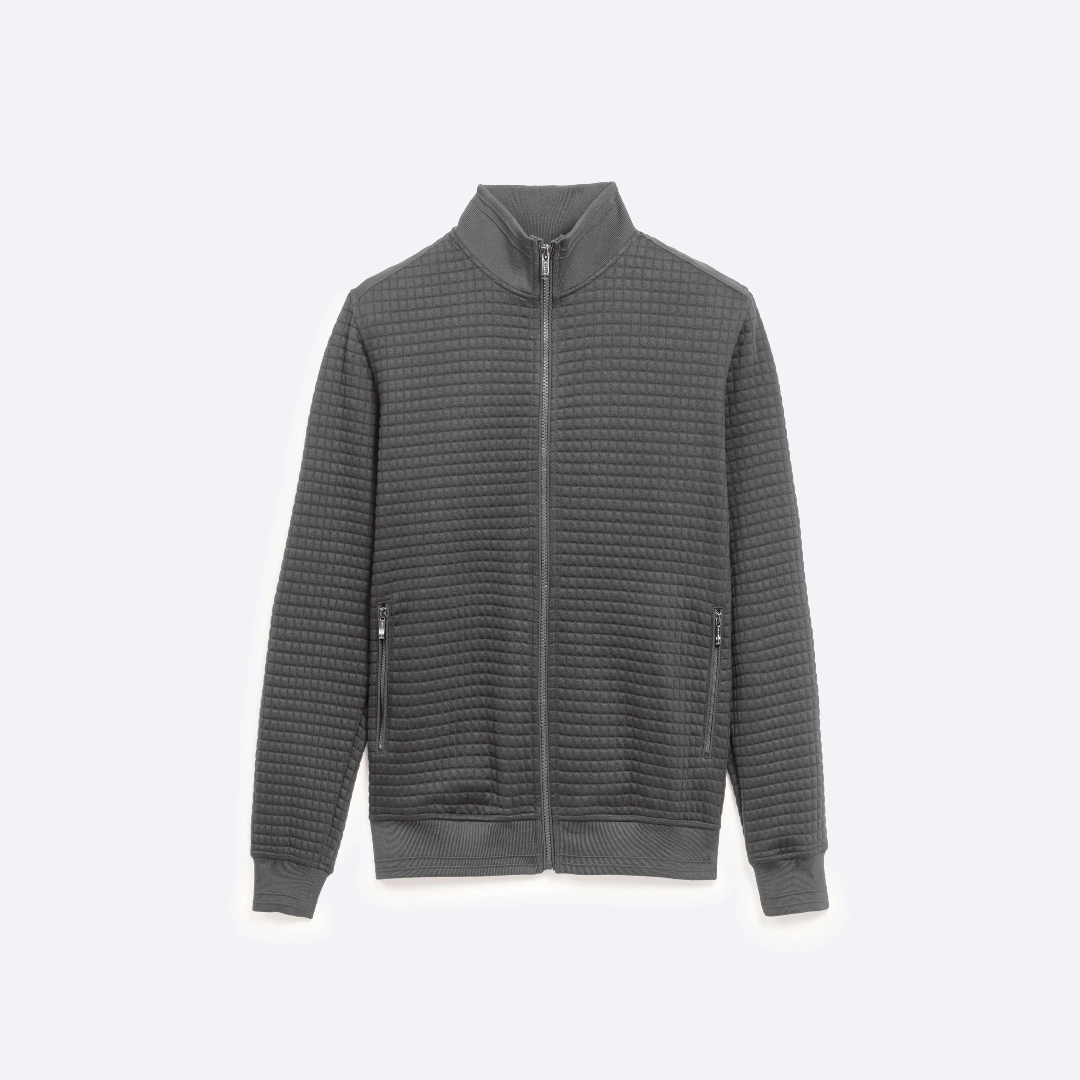Waffle Knit Mock Neck Jacket sold by Bugatchi