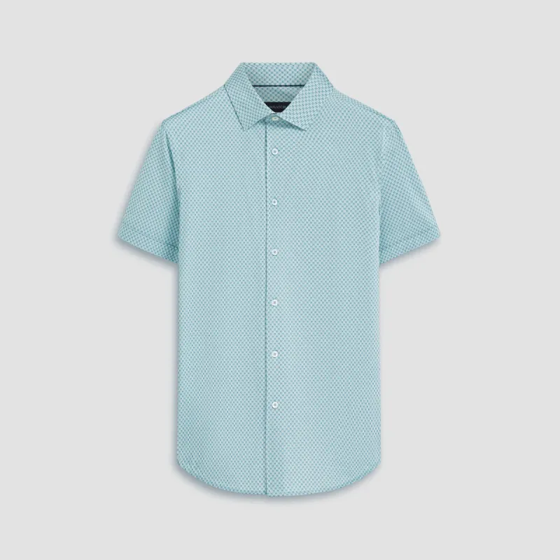 Miles Geometric OoohCotton Short Sleeve Shirt sold by Bugatchi