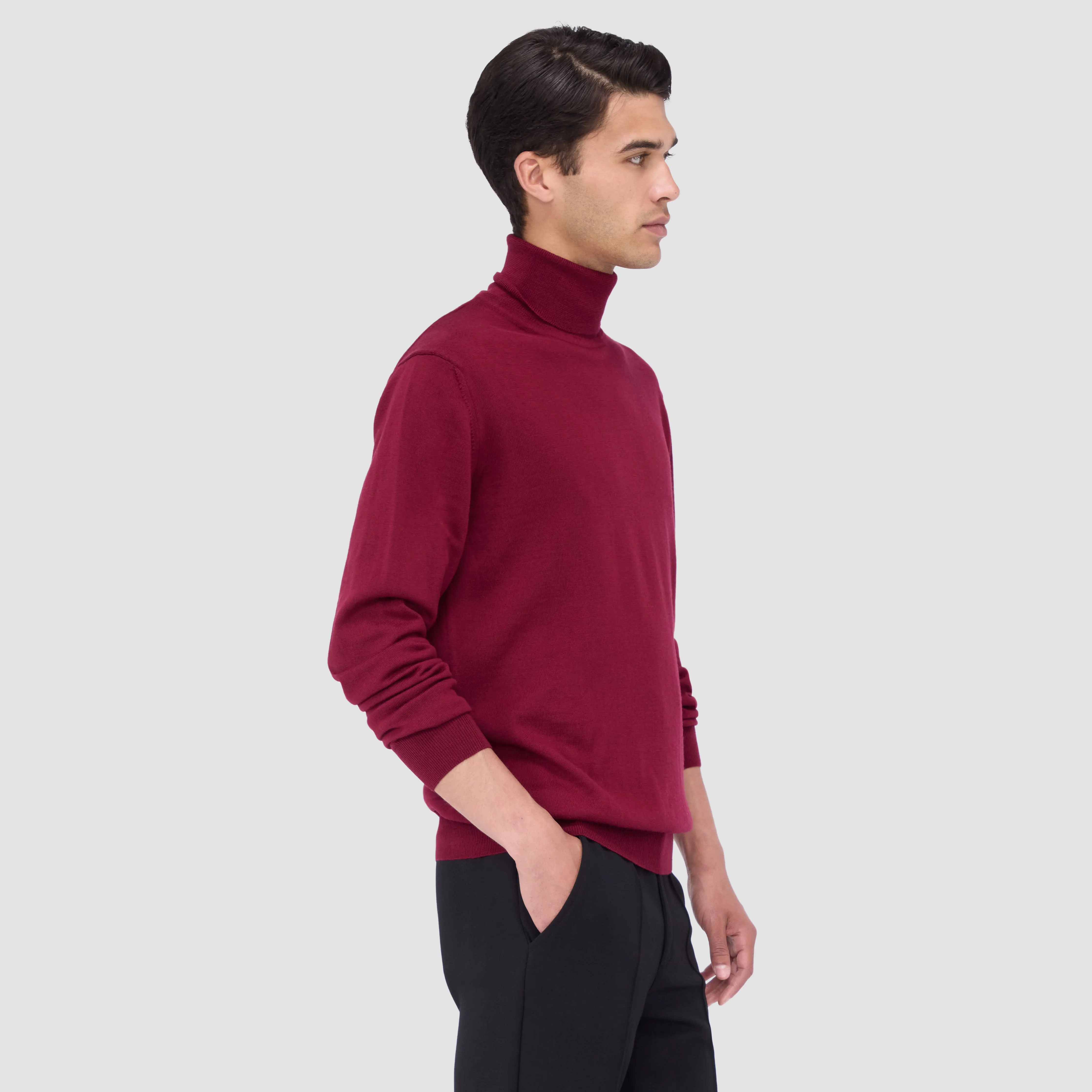 Sawyer Turtleneck Super Merino Sweater sold by Bugatchi product image thumbnail 3
