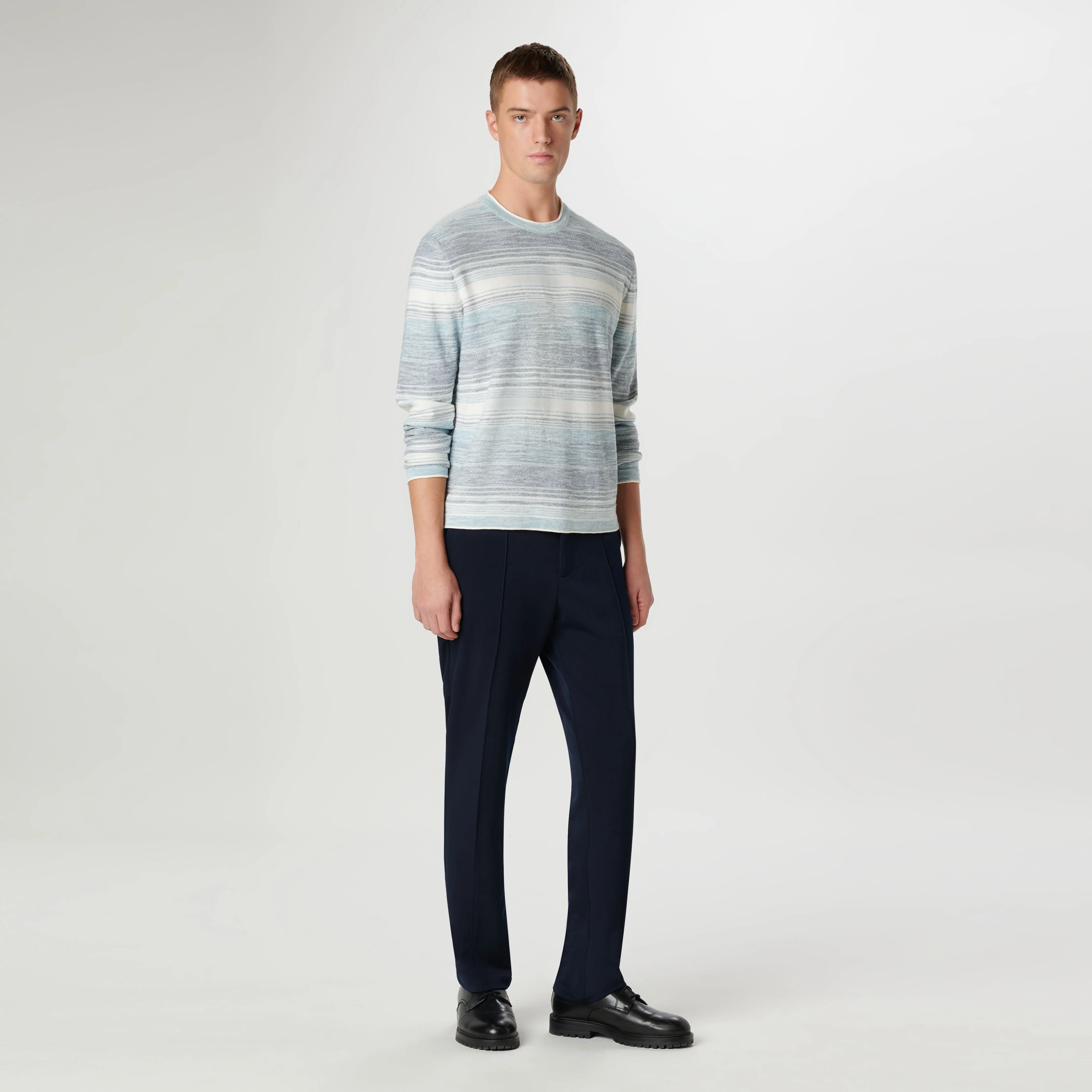 Ombre Stripe Crew Neck Sweater sold by Bugatchi product image thumbnail 5
