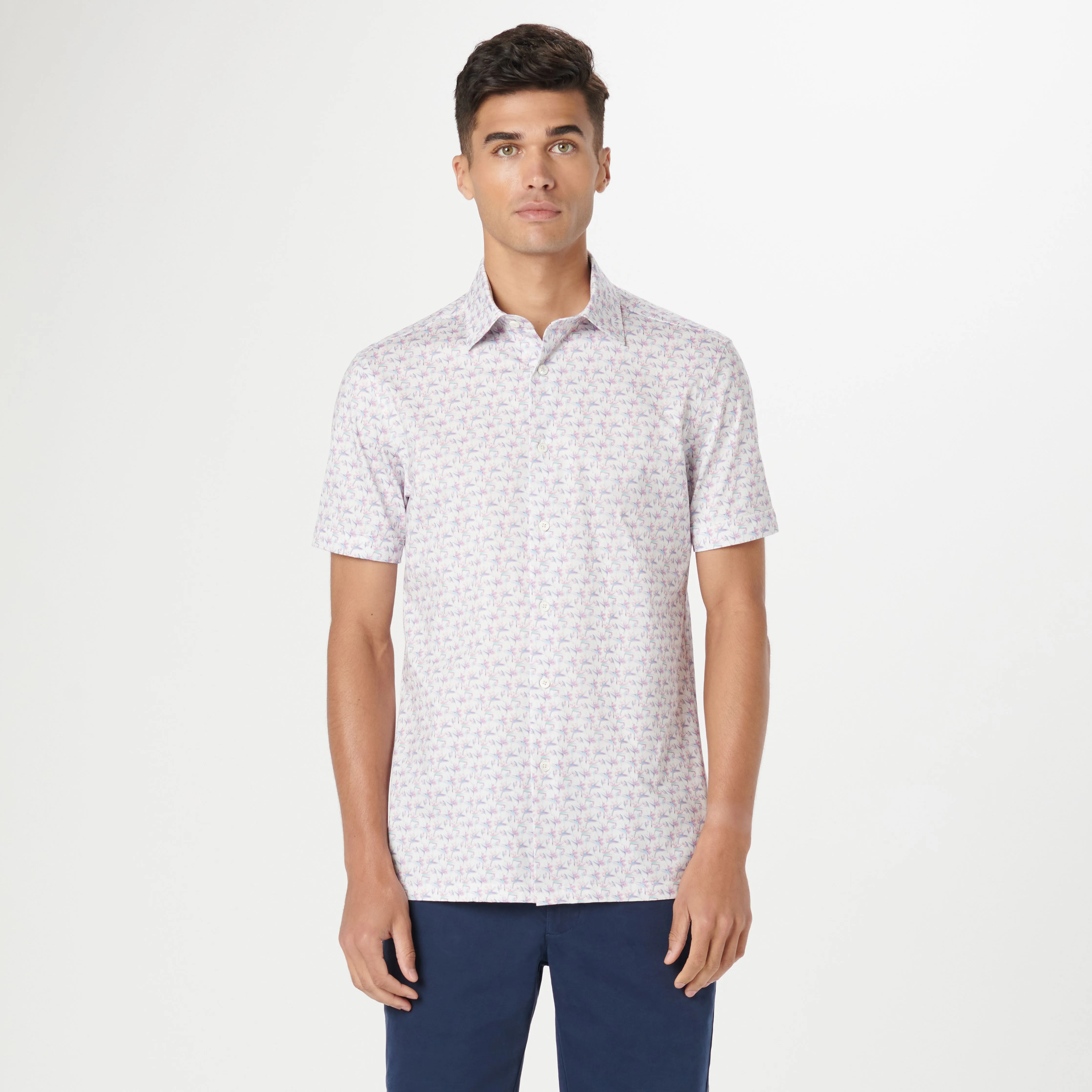 Milo Birds Of Paradise OoohCotton Short Sleeve Shirt sold by Bugatchi product image thumbnail 2