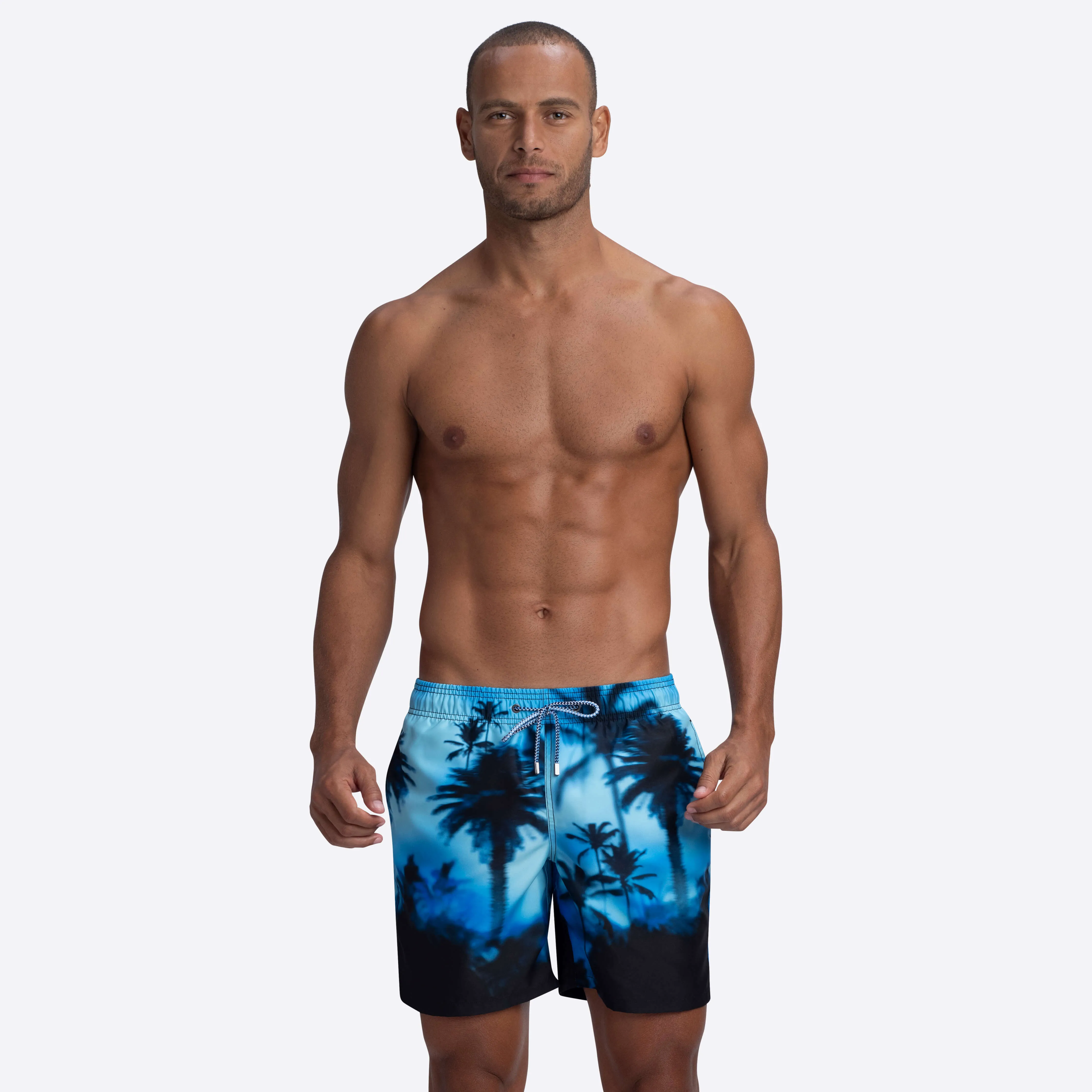 COSMO Palm Print Swim Trunks sold by Bugatchi product image thumbnail 2