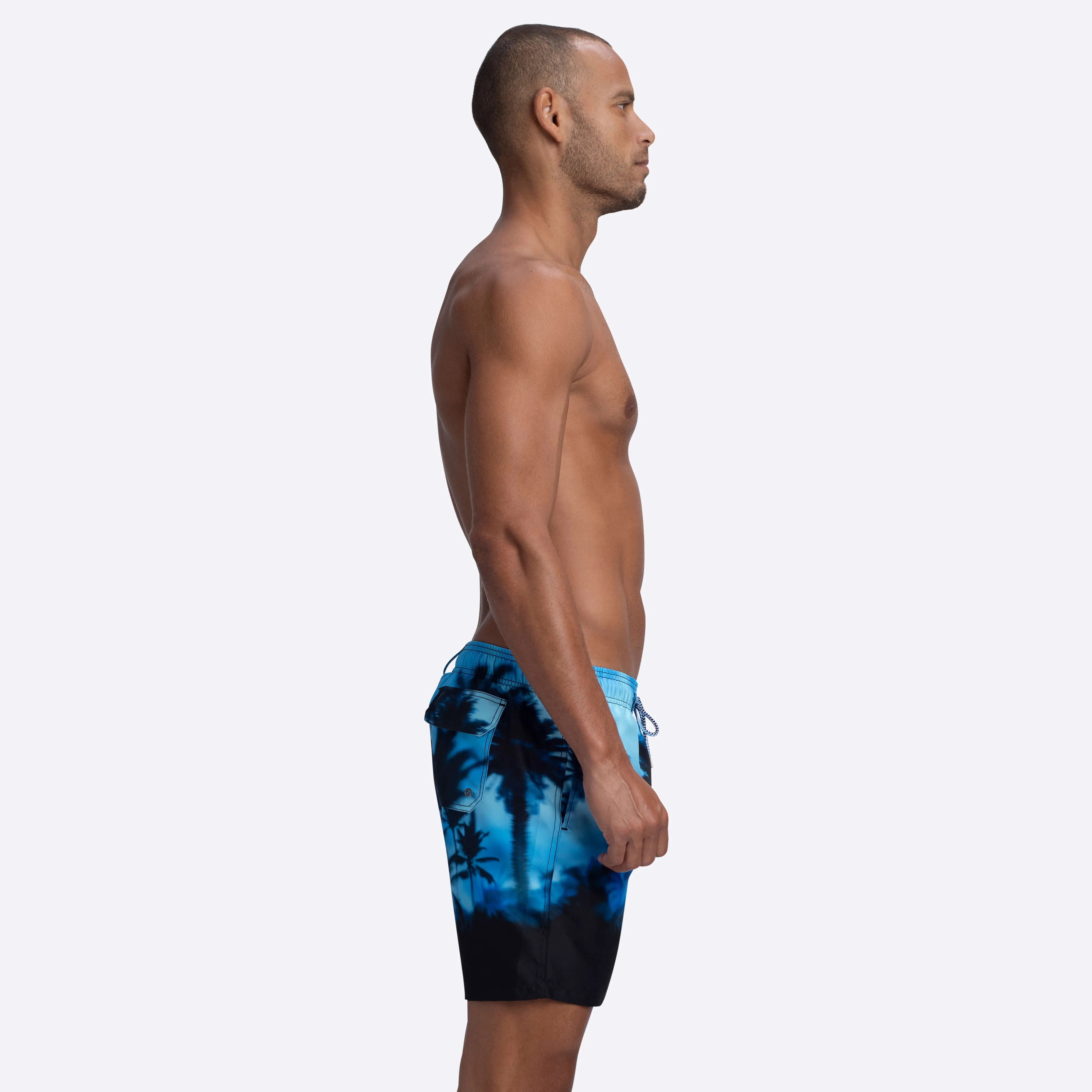 COSMO Palm Print Swim Trunks sold by Bugatchi product image thumbnail 3