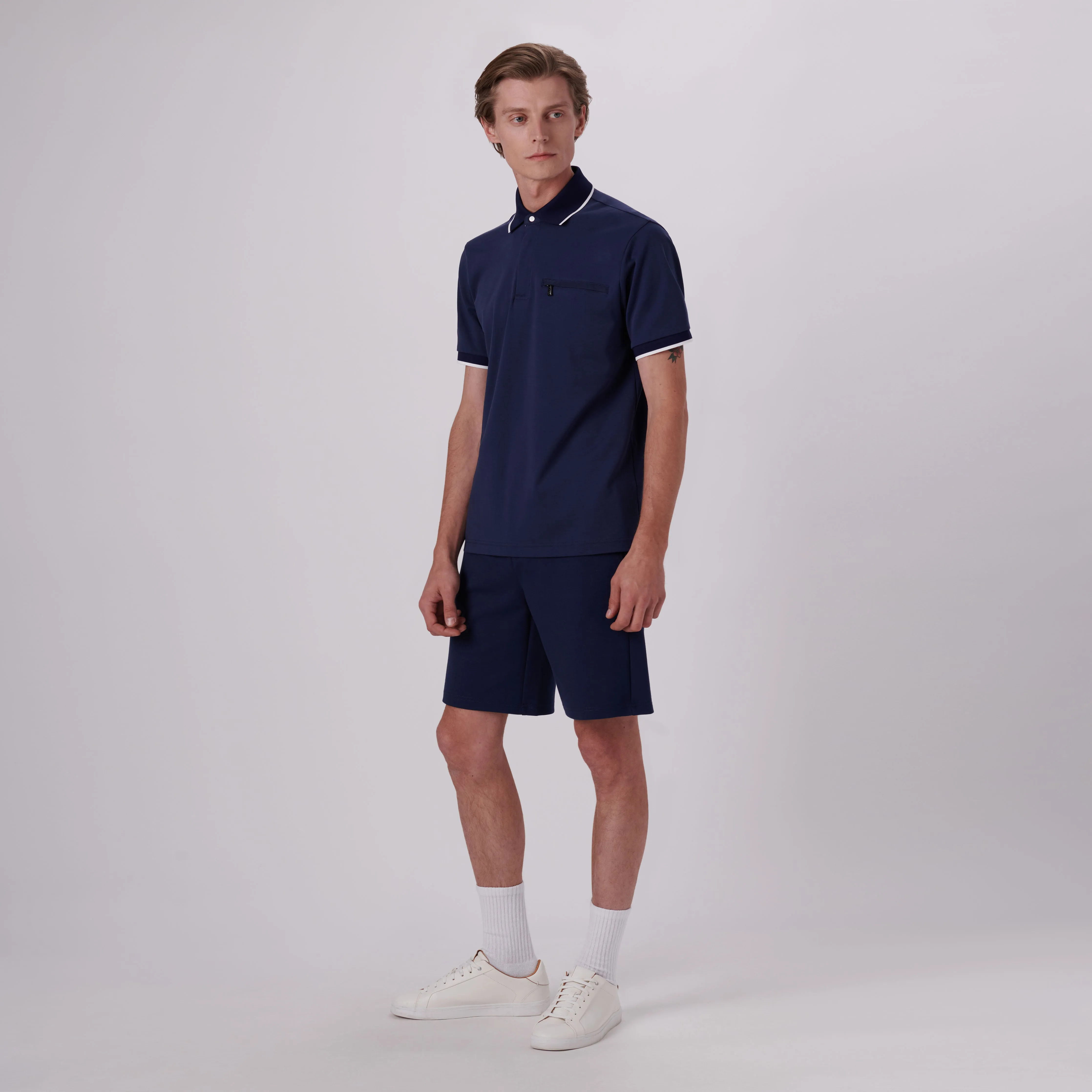 Quarter Zip Polo Shirt sold by Bugatchi product image thumbnail 5