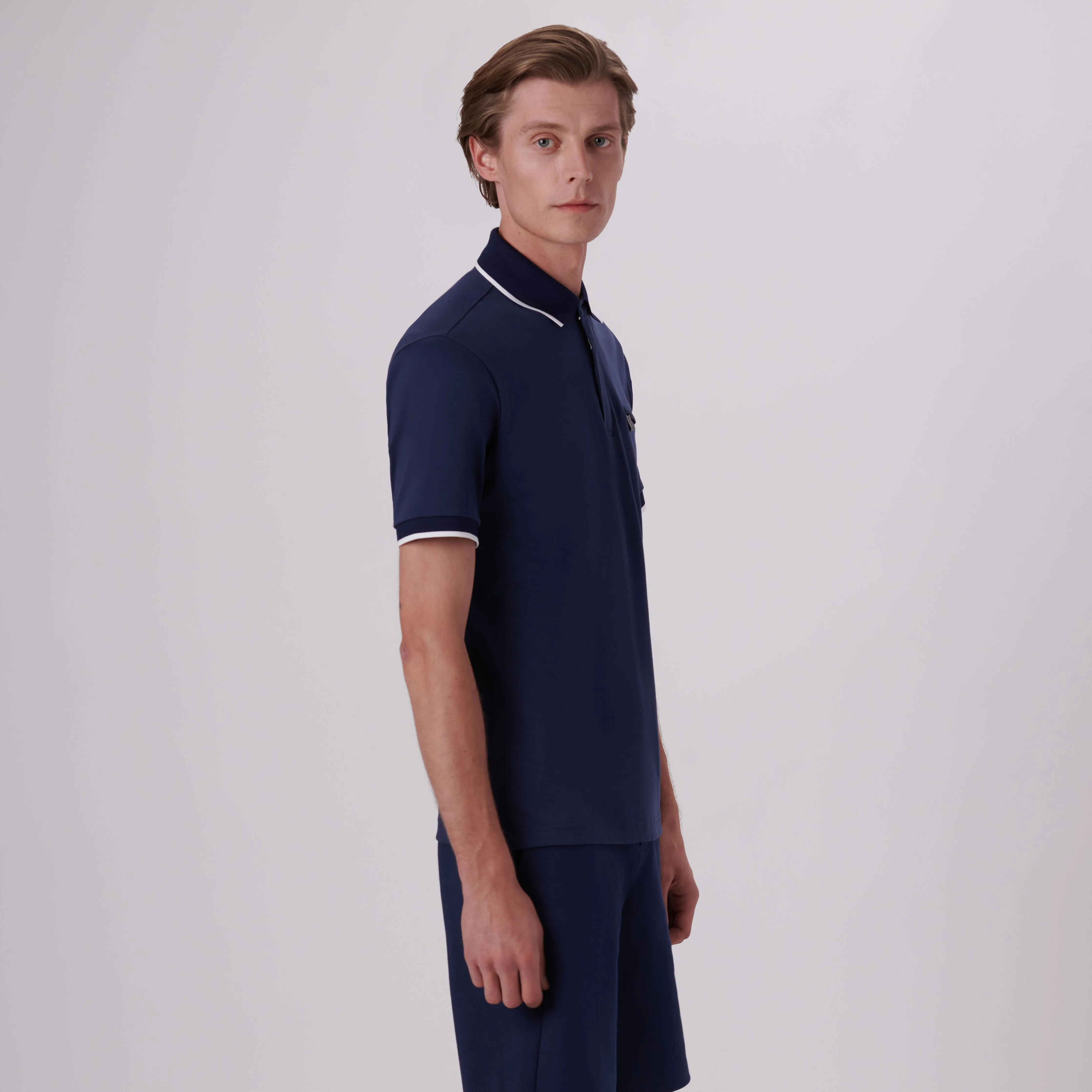 Quarter Zip Polo Shirt sold by Bugatchi product image thumbnail 3