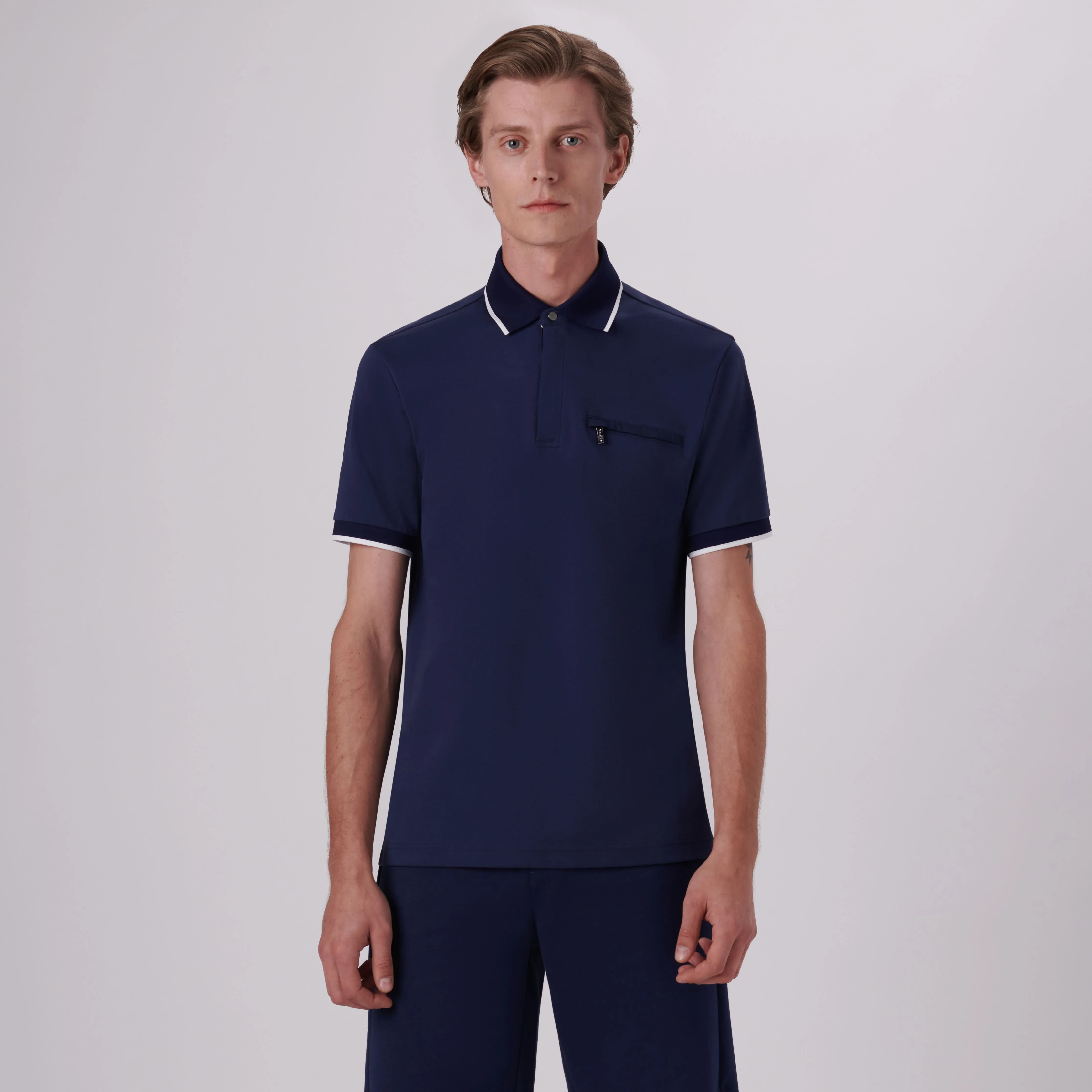 Quarter Zip Polo Shirt sold by Bugatchi product image thumbnail 2