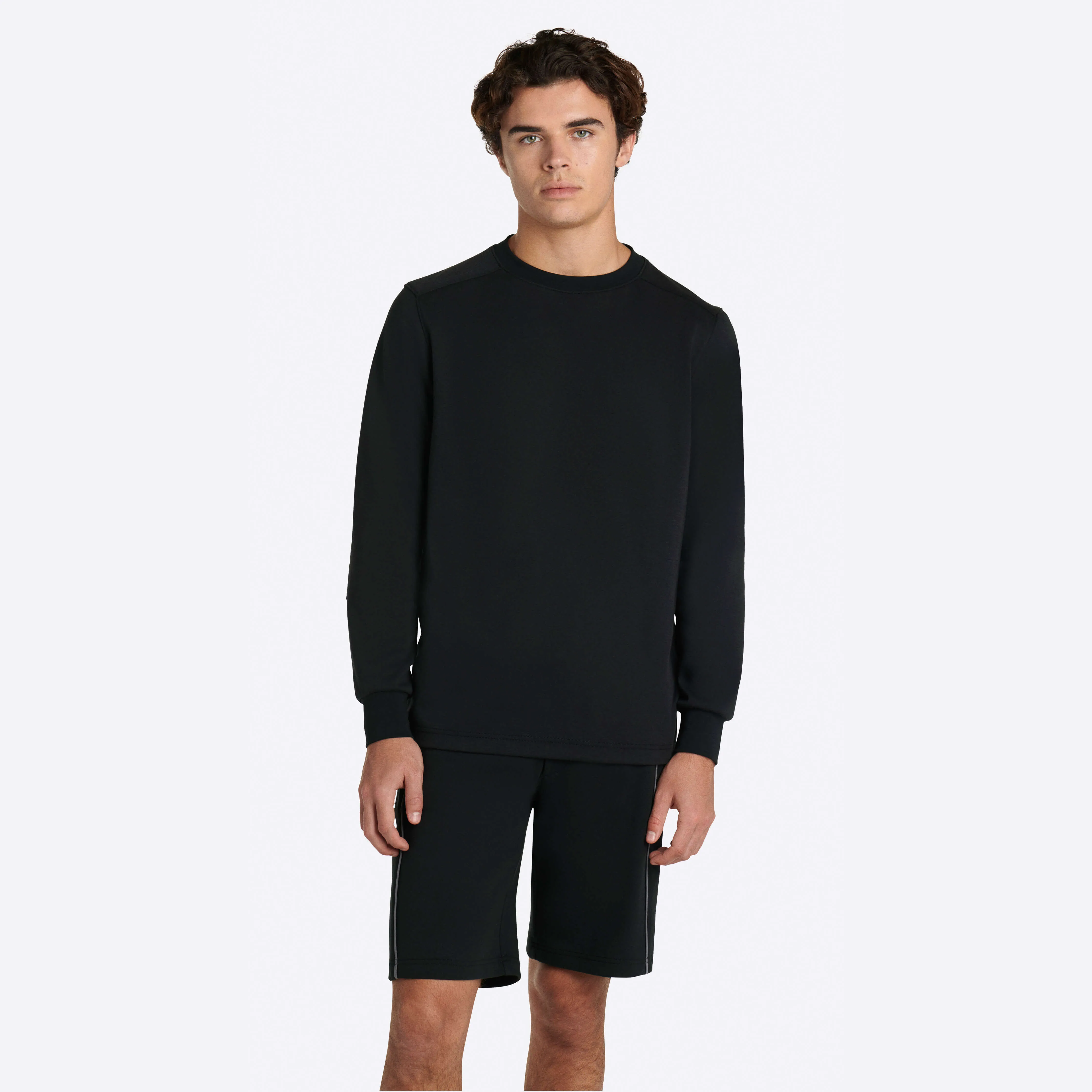 COMFORT Solid Long Sleeve Crew Neck Pullover sold by Bugatchi product image thumbnail 2