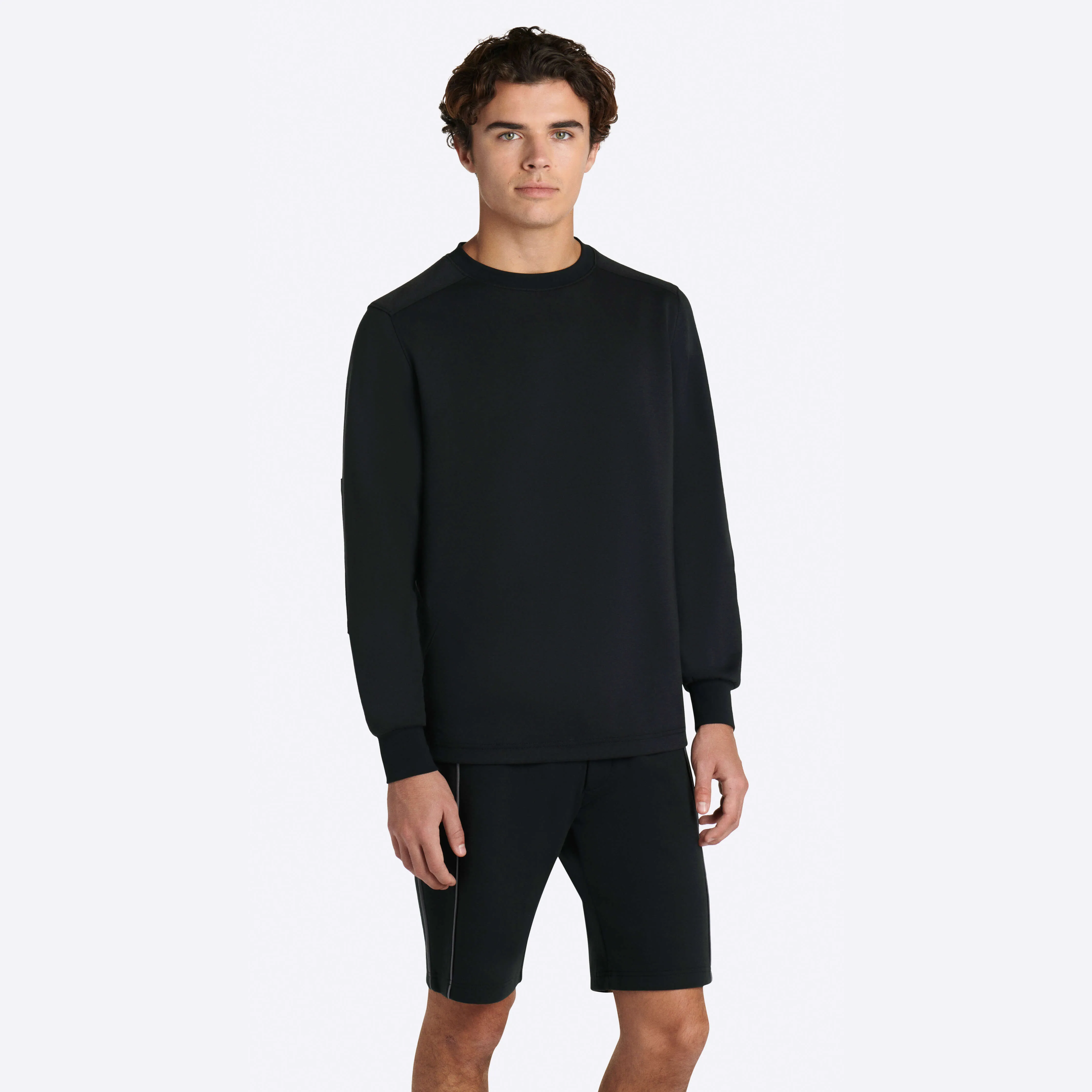 COMFORT Solid Long Sleeve Crew Neck Pullover sold by Bugatchi product image thumbnail 3