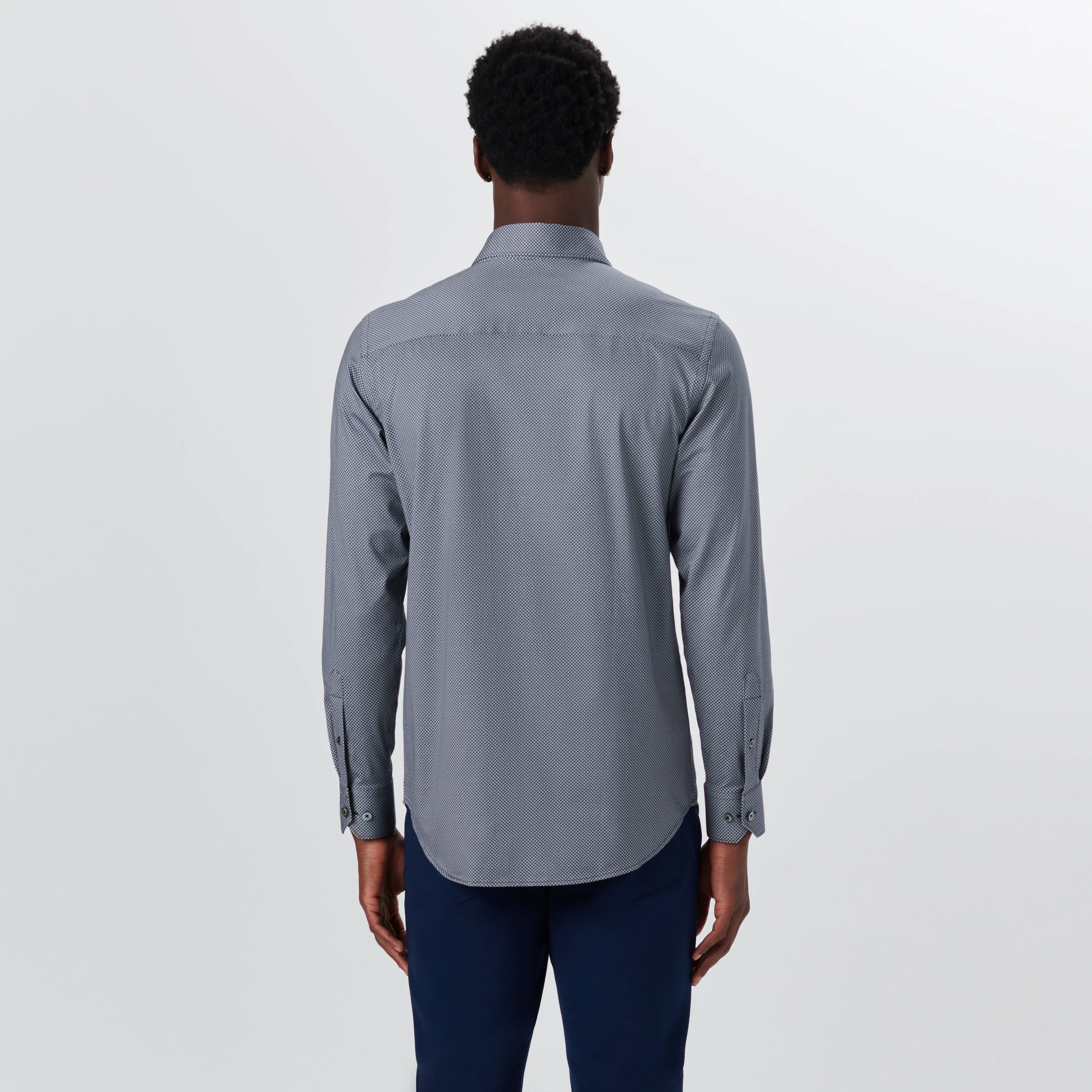 JAMES Diamond Print OoohCotton Shirt sold by Bugatchi product image thumbnail 4