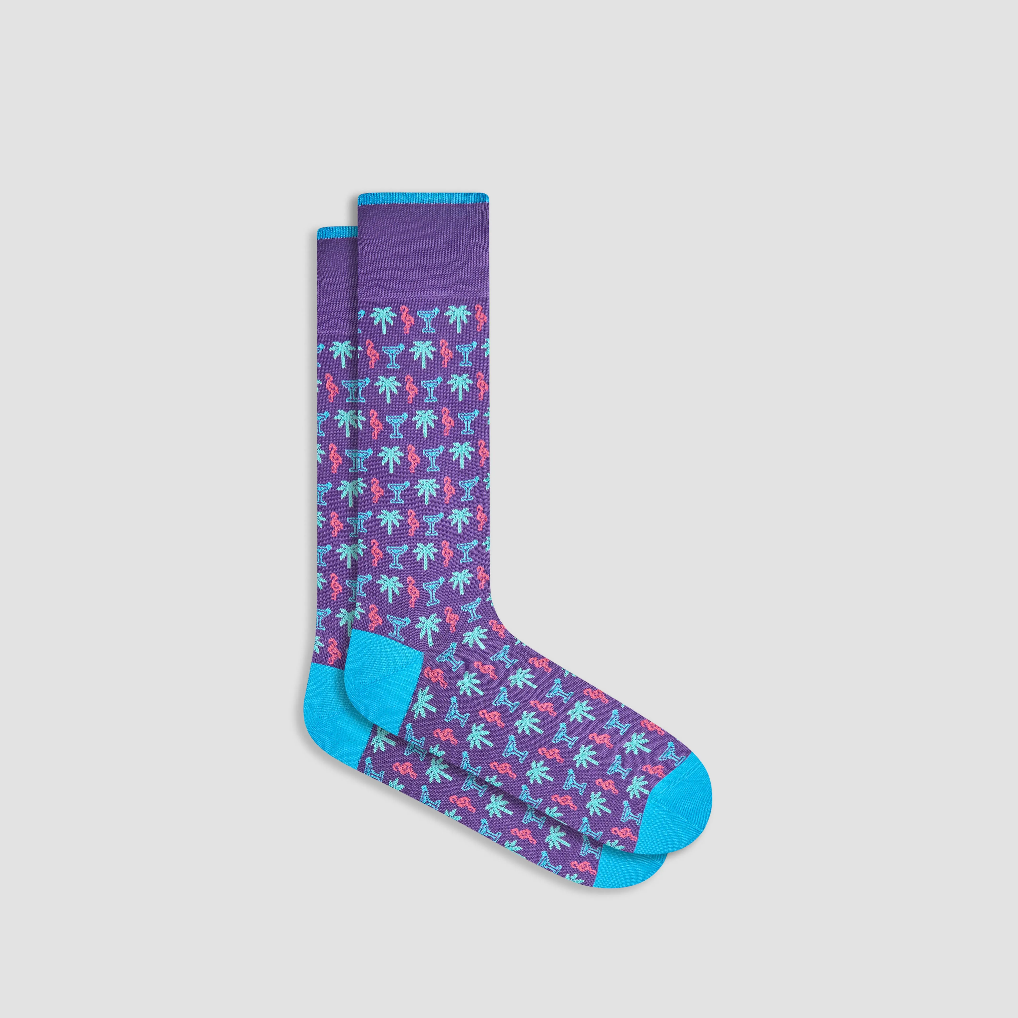 Tropical Mid-Calf Socks sold by Bugatchi